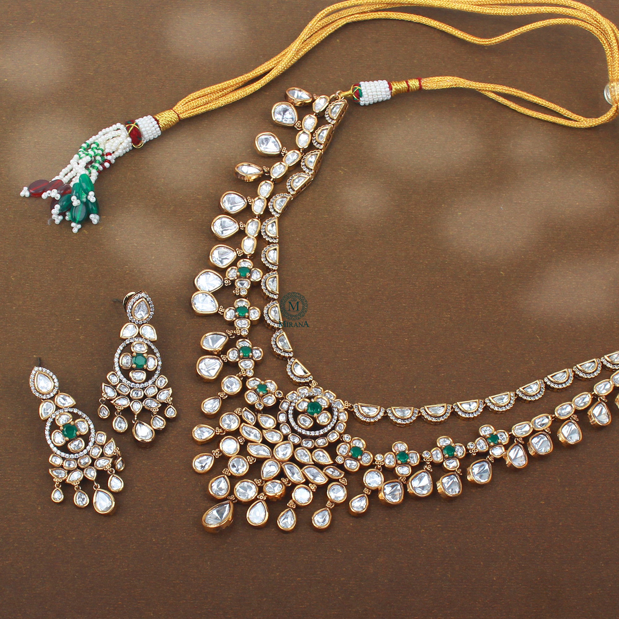 Parthika Polki Designer Necklace Set