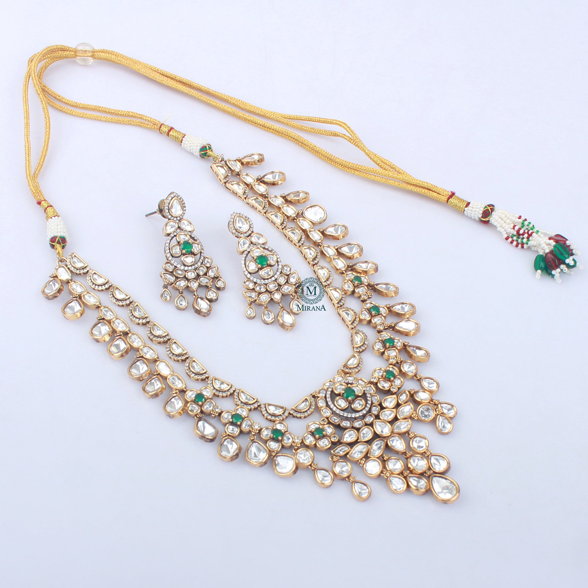 Parthika Polki Designer Necklace Set