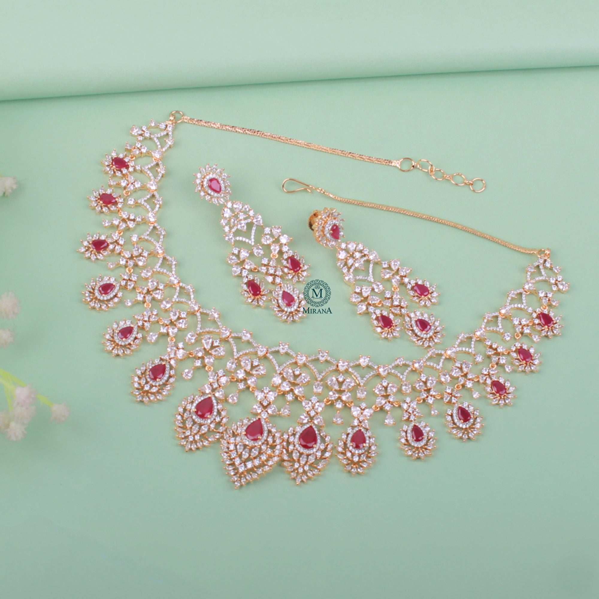 Emily CZ Designer Necklace Set