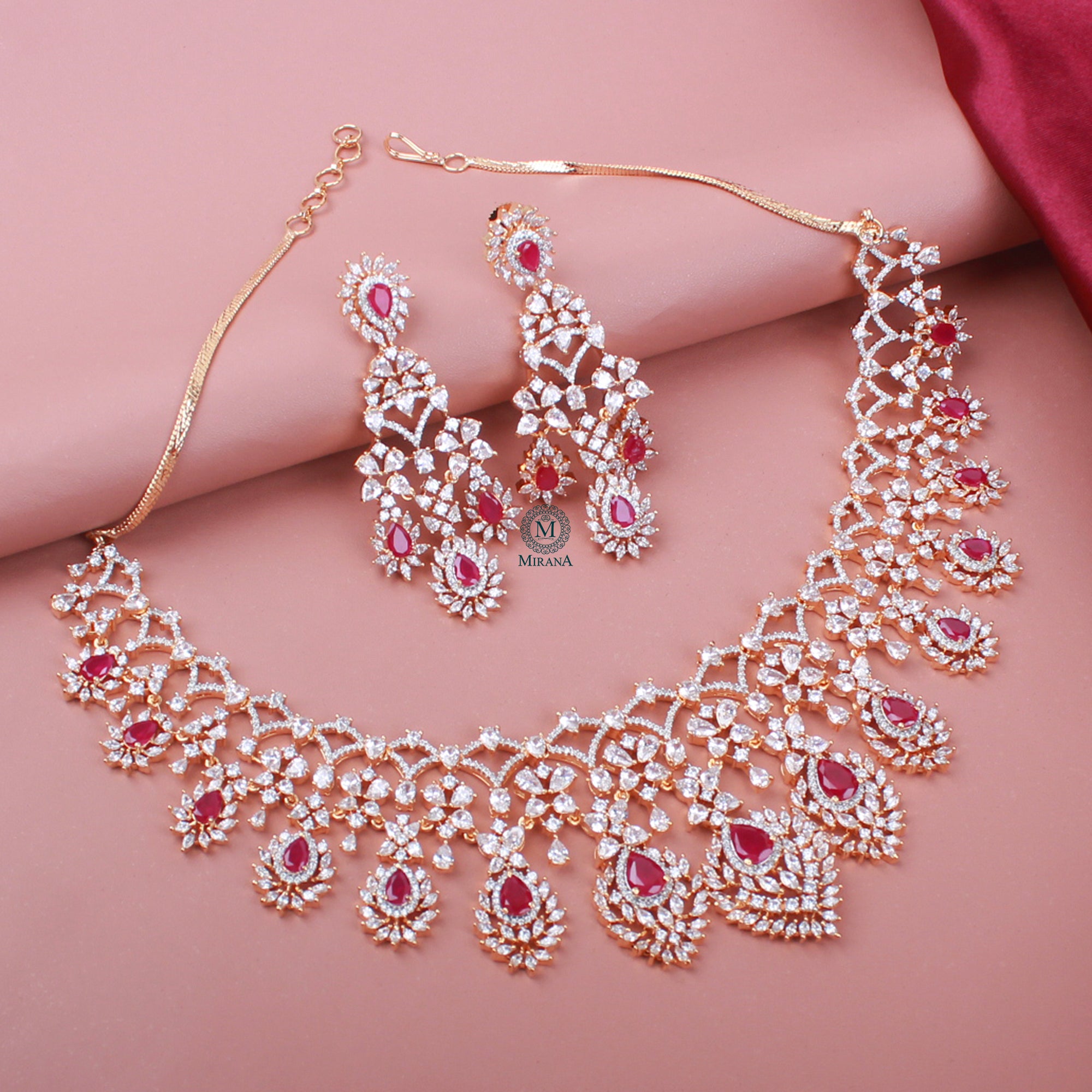 Emily CZ Designer Necklace Set
