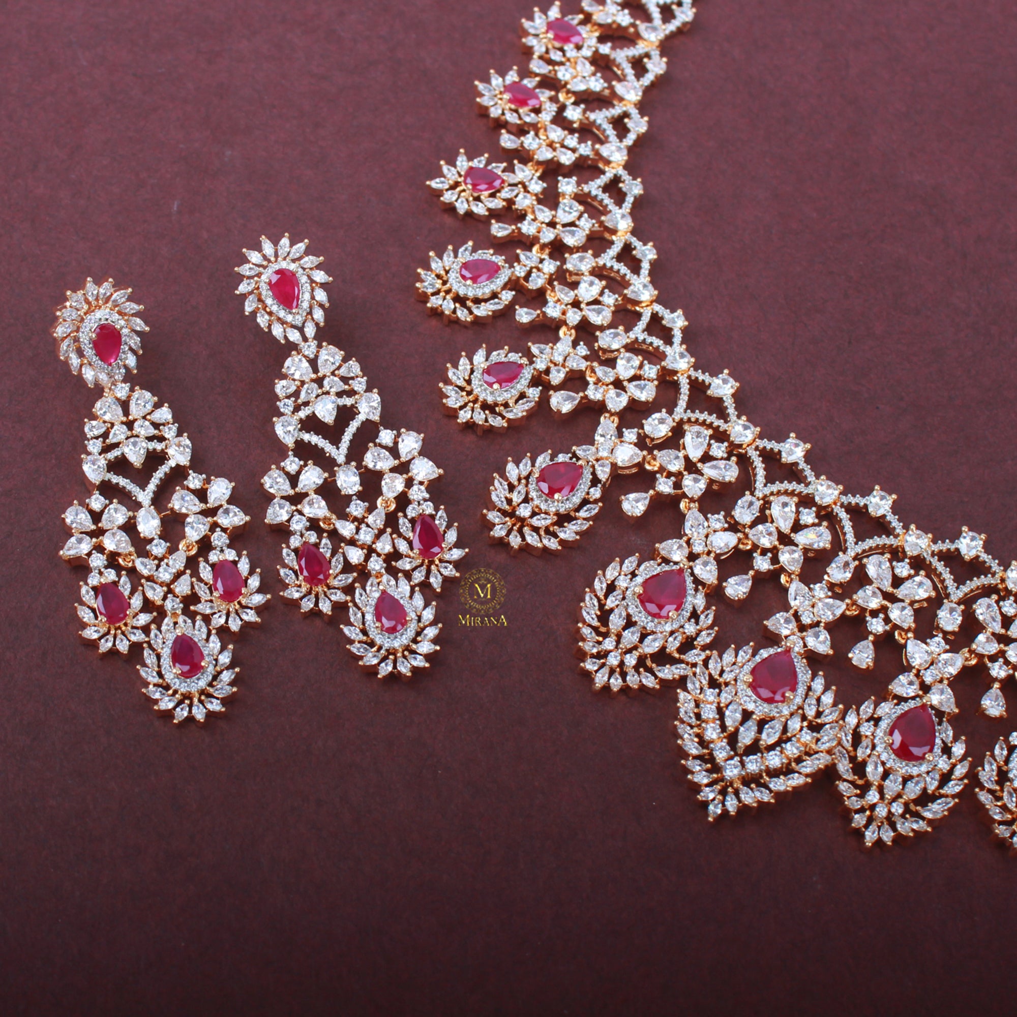 Emily CZ Designer Necklace Set