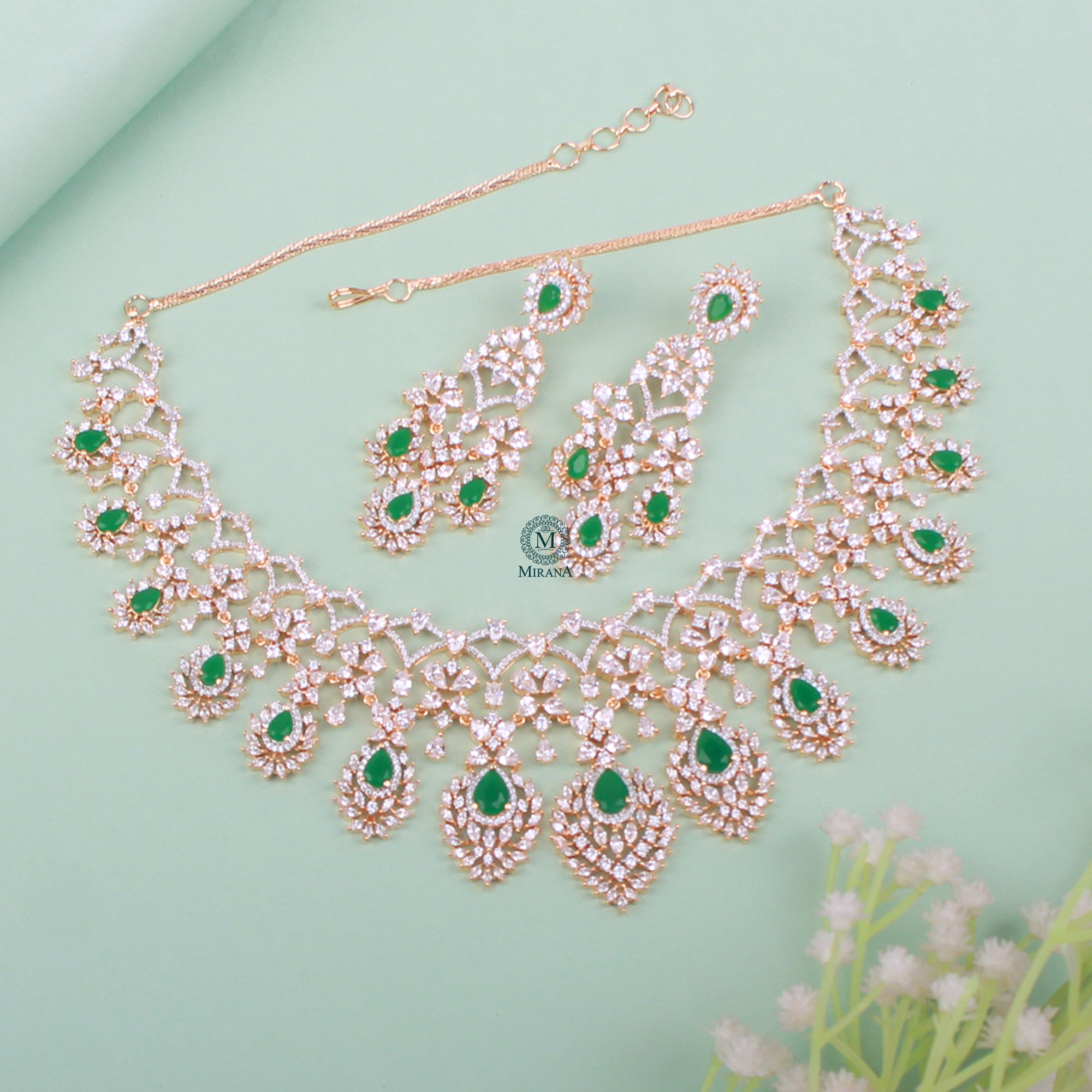 Emily CZ Designer Necklace Set