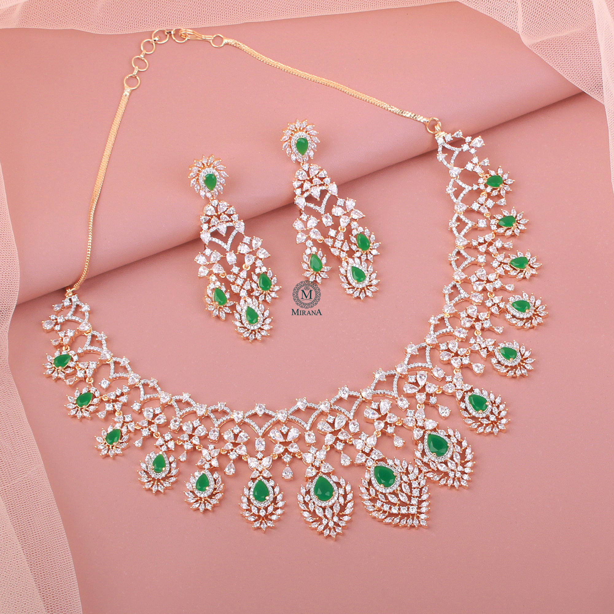 Emily CZ Designer Necklace Set