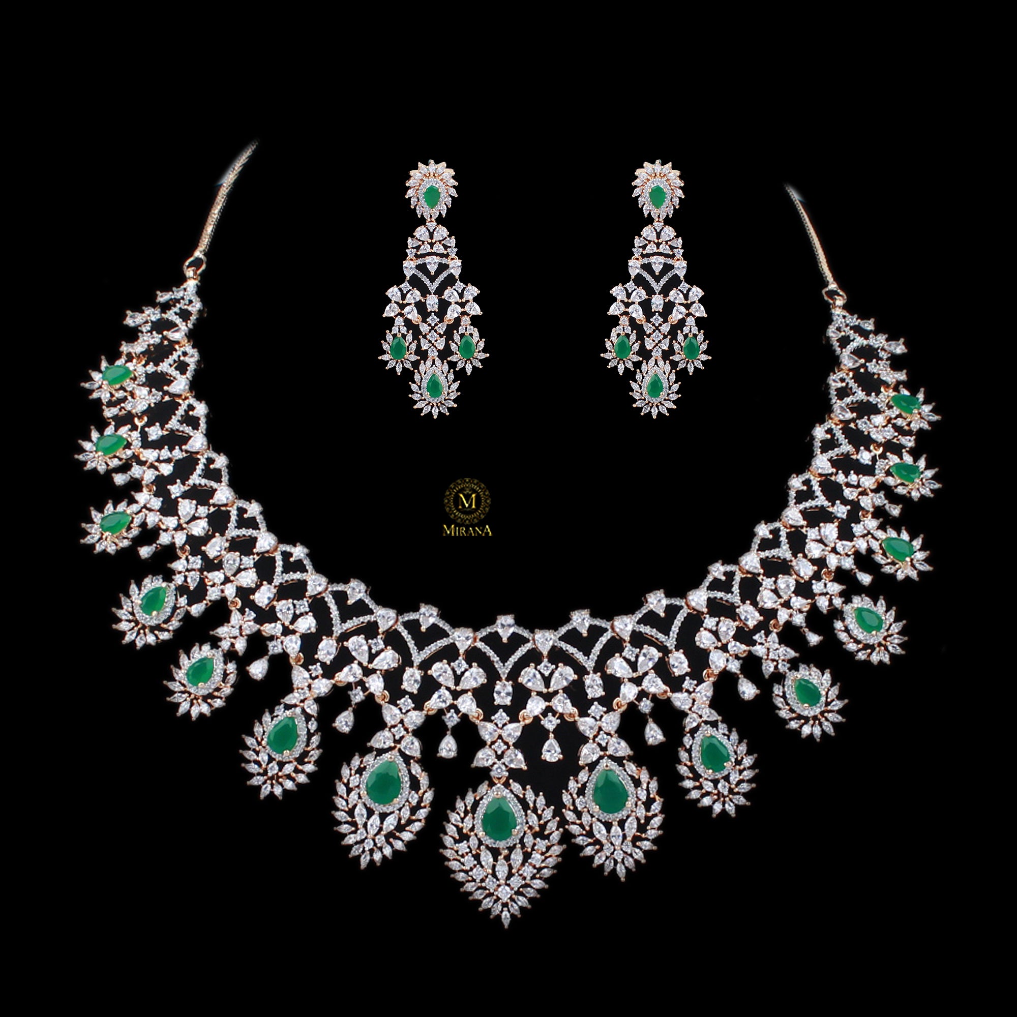 Emily CZ Designer Necklace Set