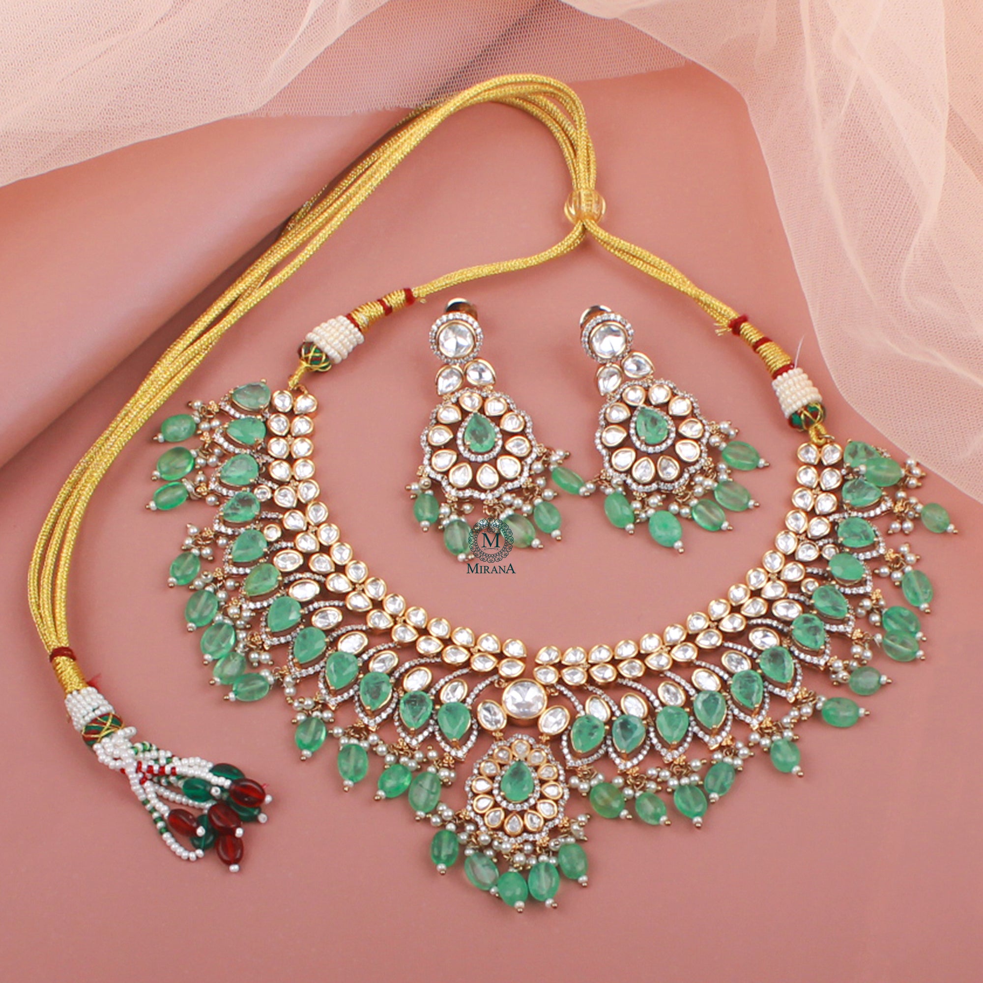 Cinra Bridal Polki Necklace Set