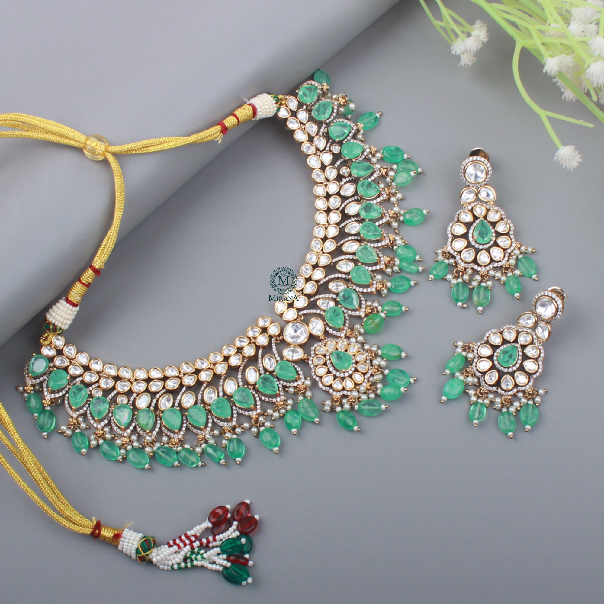Cinra Bridal Polki Necklace Set