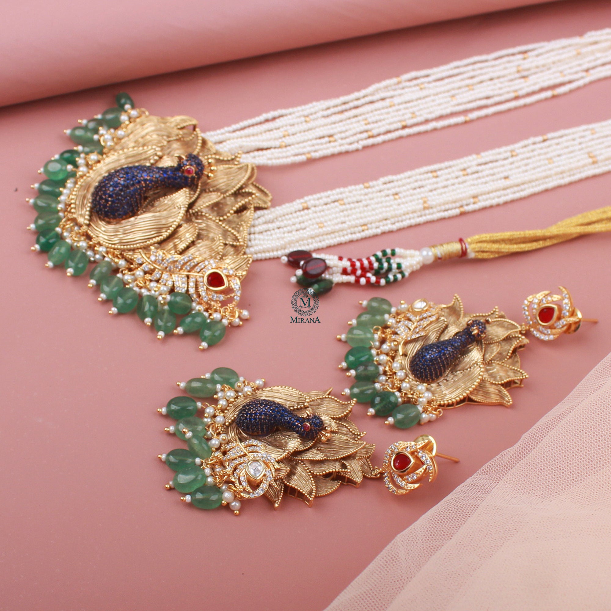 Morni Long Fusion Designer Necklace Set