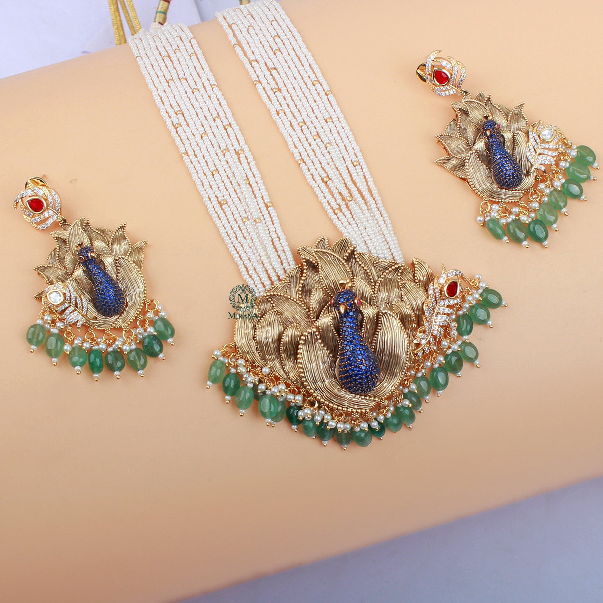 Morni Long Fusion Designer Necklace Set