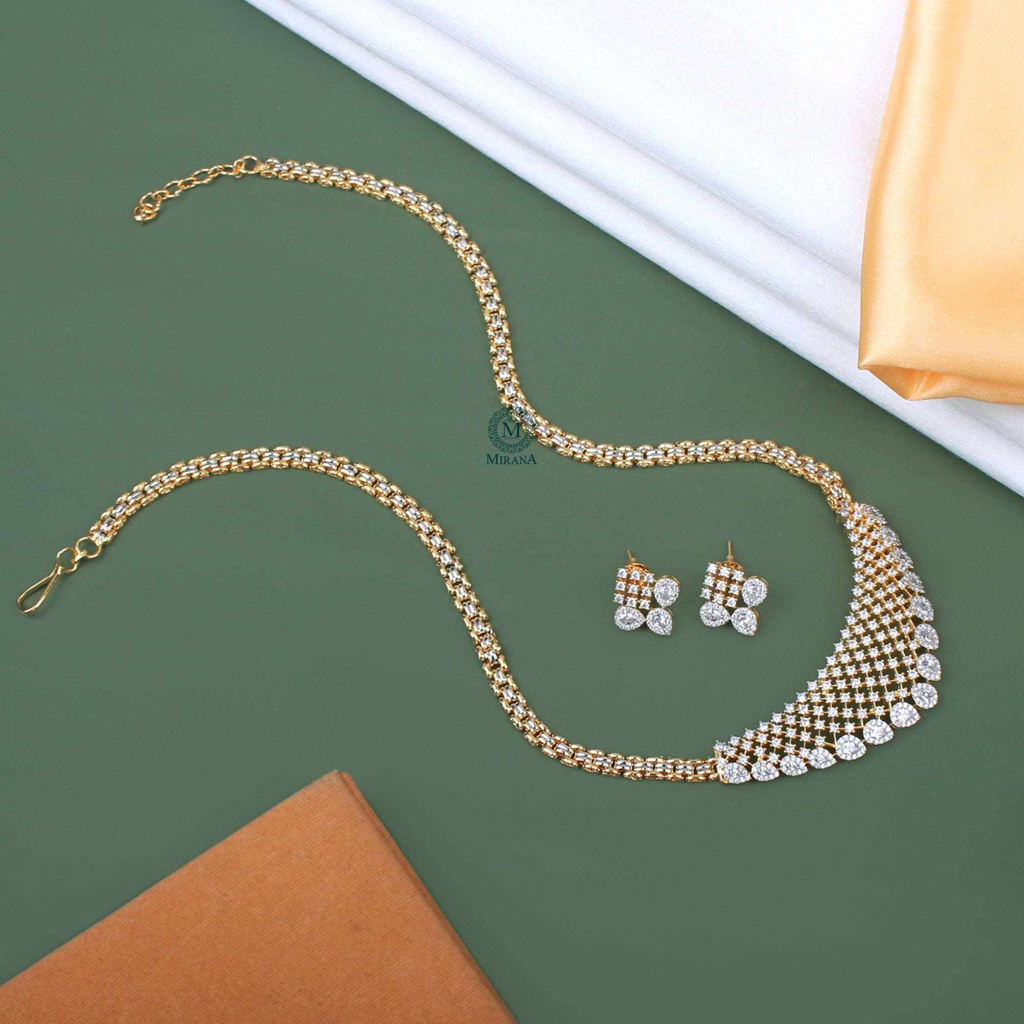 Tiana CZ Designer Necklace Set