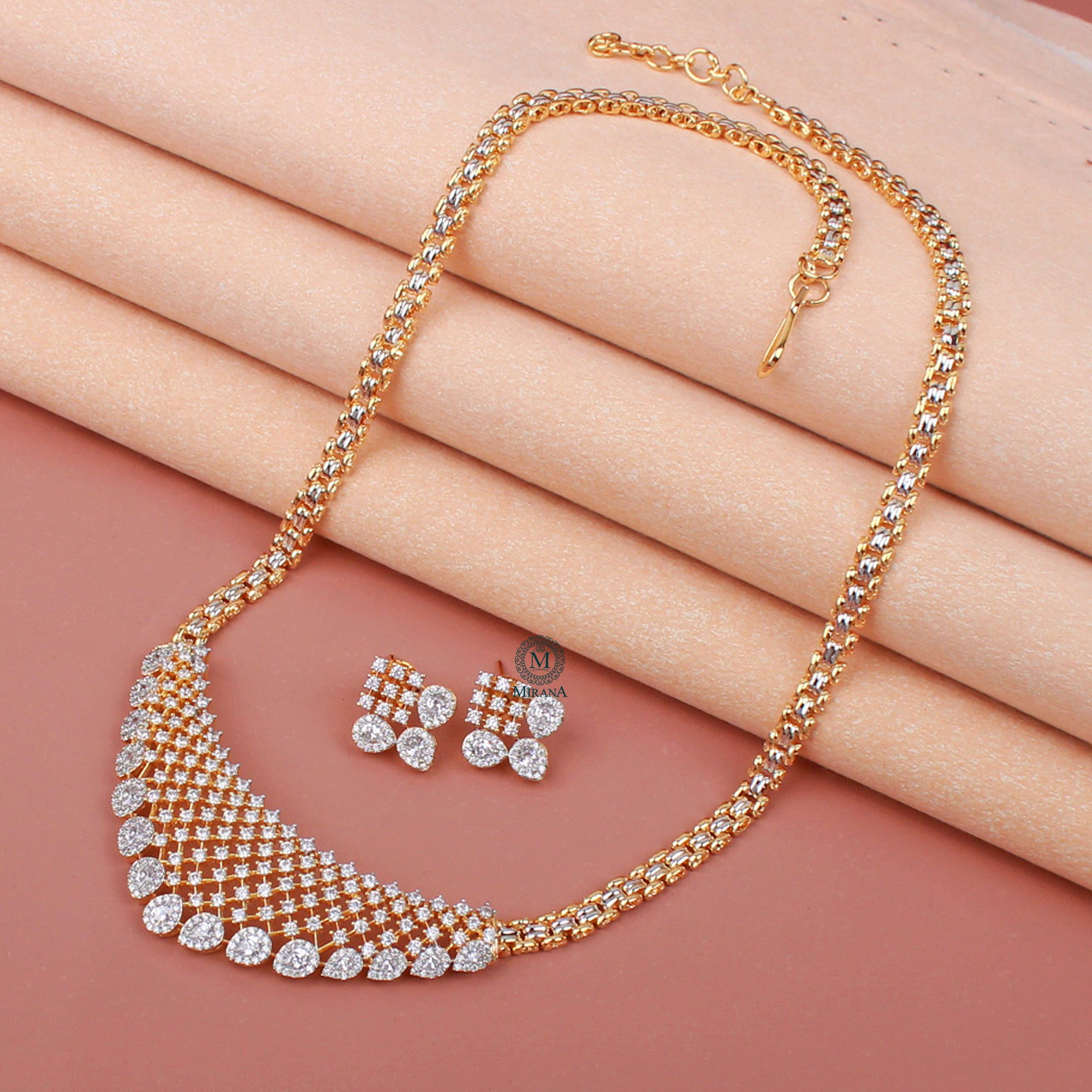 Tiana CZ Designer Necklace Set