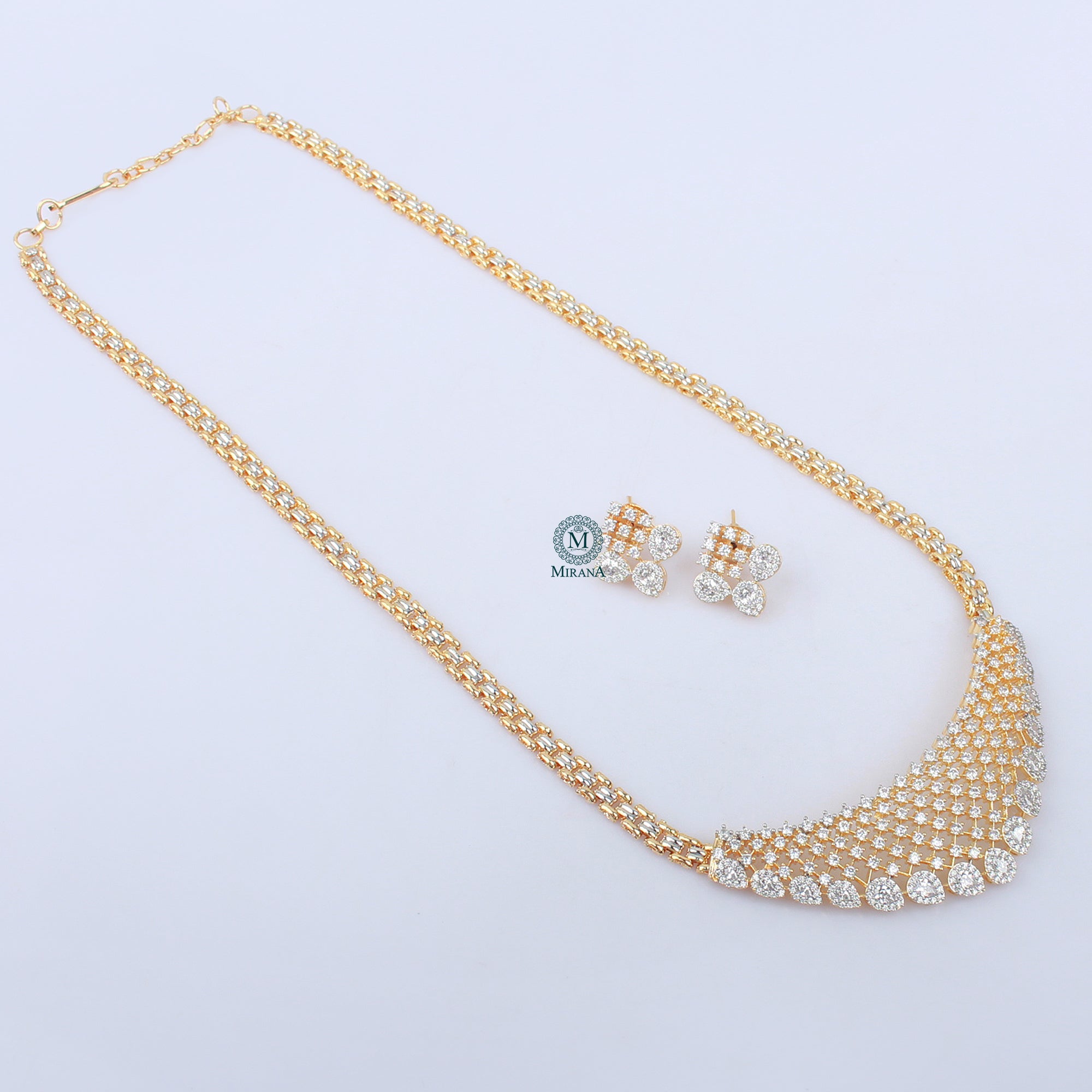 Tiana CZ Designer Necklace Set