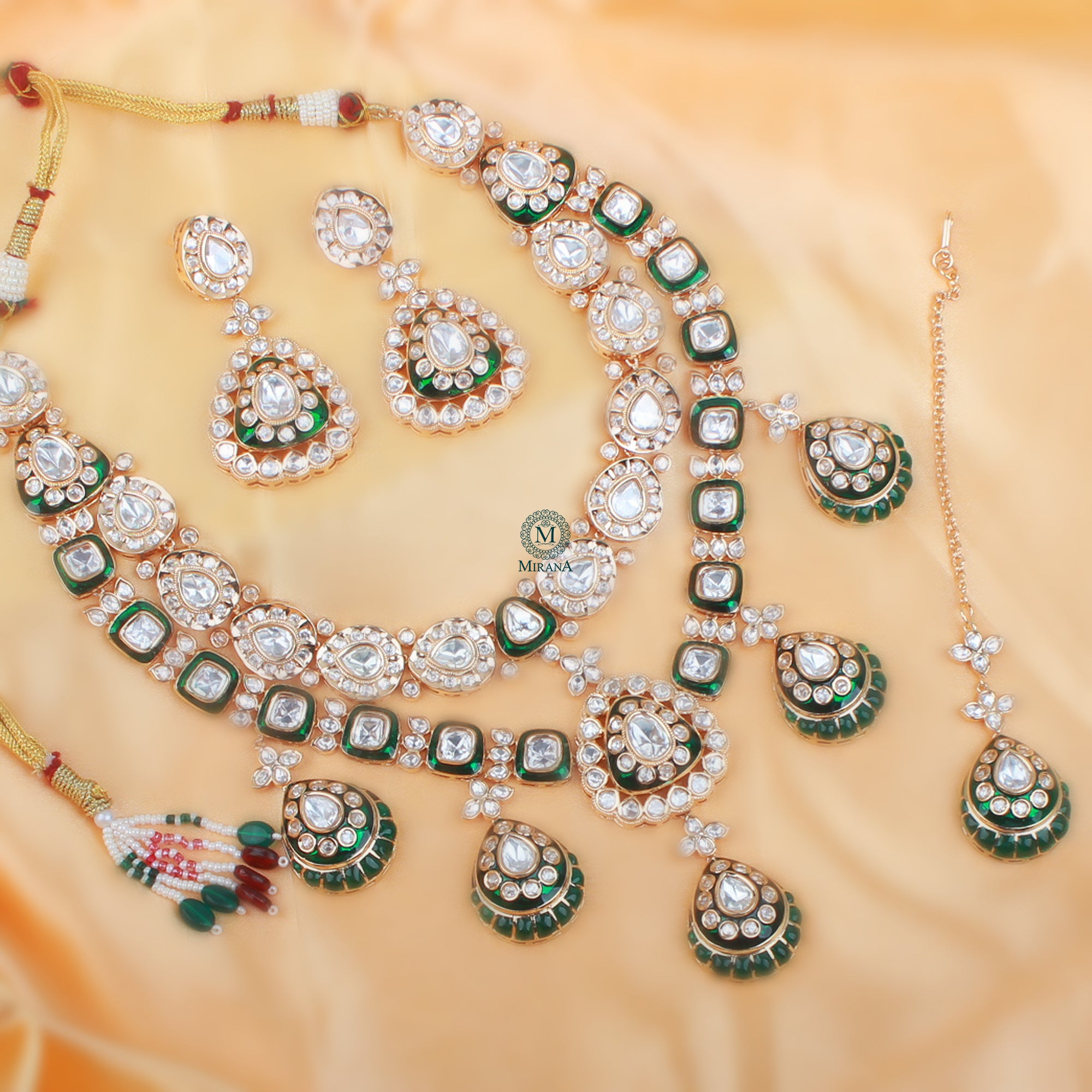 Smriti Polki Bridal Layered Necklace Set