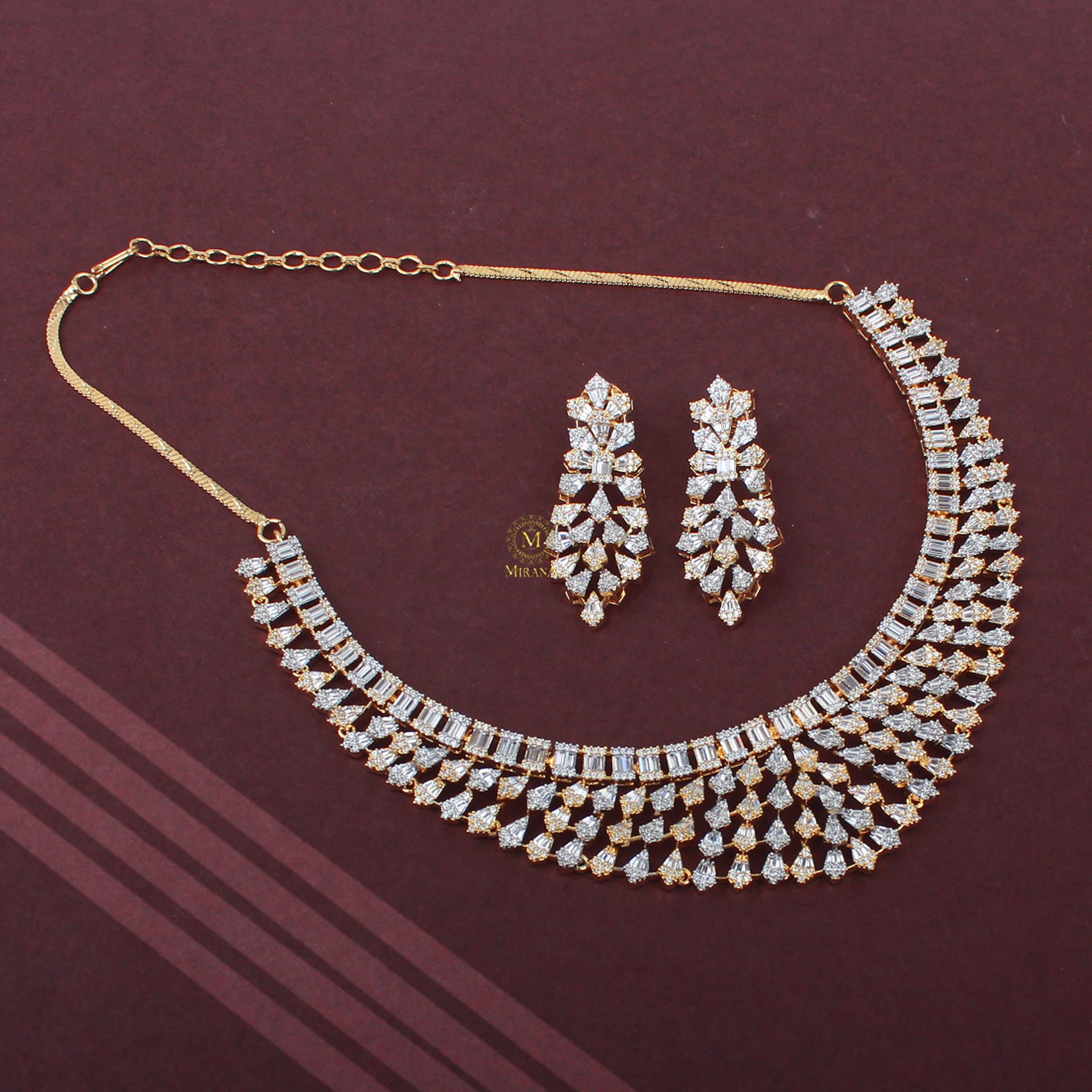 Ryla CZ Designer Necklace Set