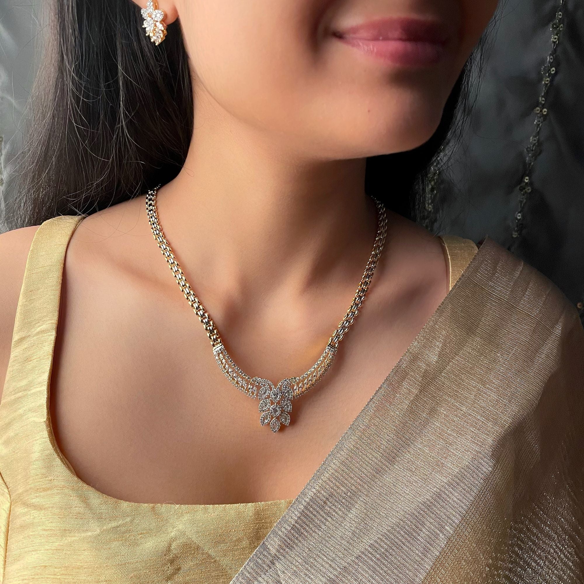 Tisha CZ Designer Necklace Set