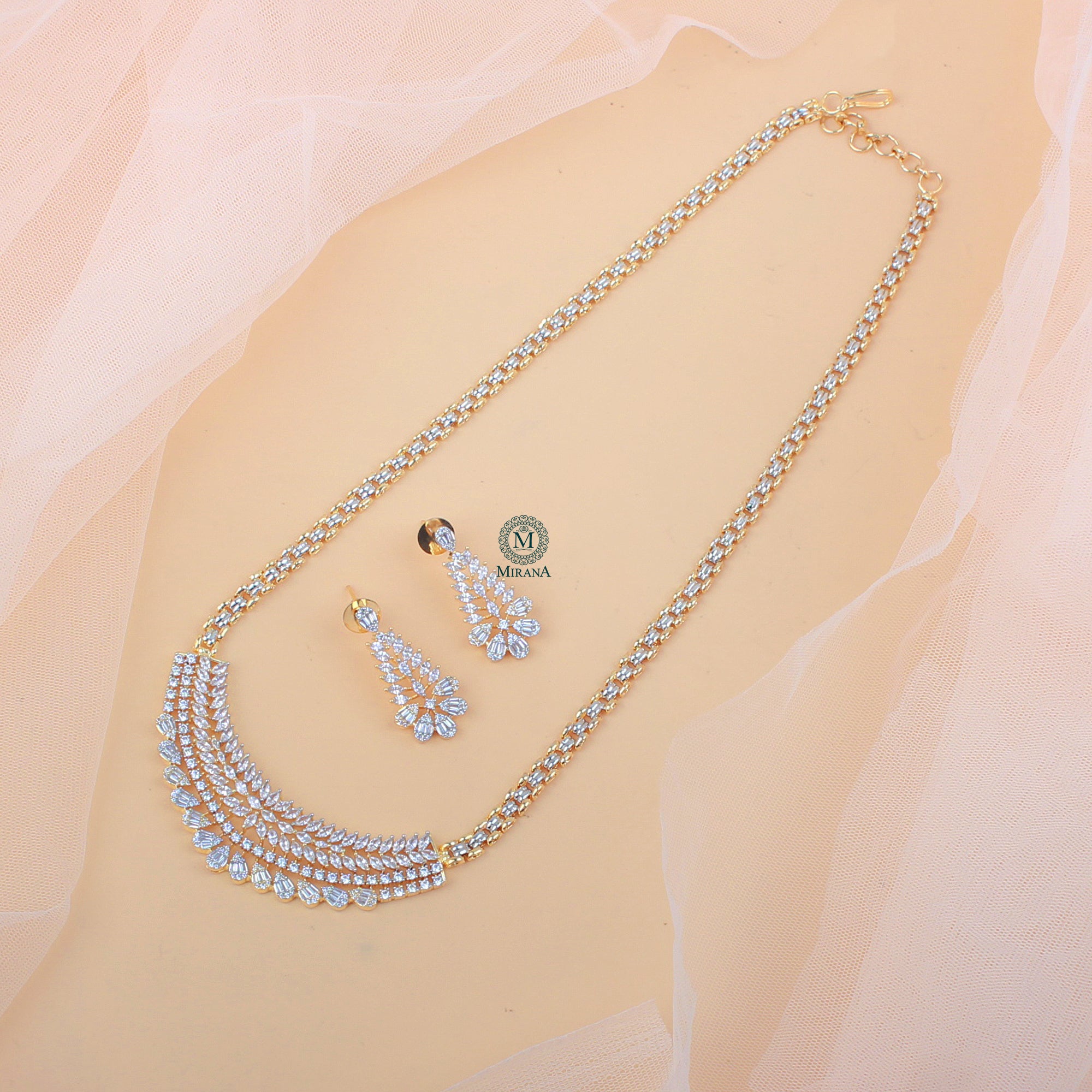 Siona CZ Designer Necklace Set