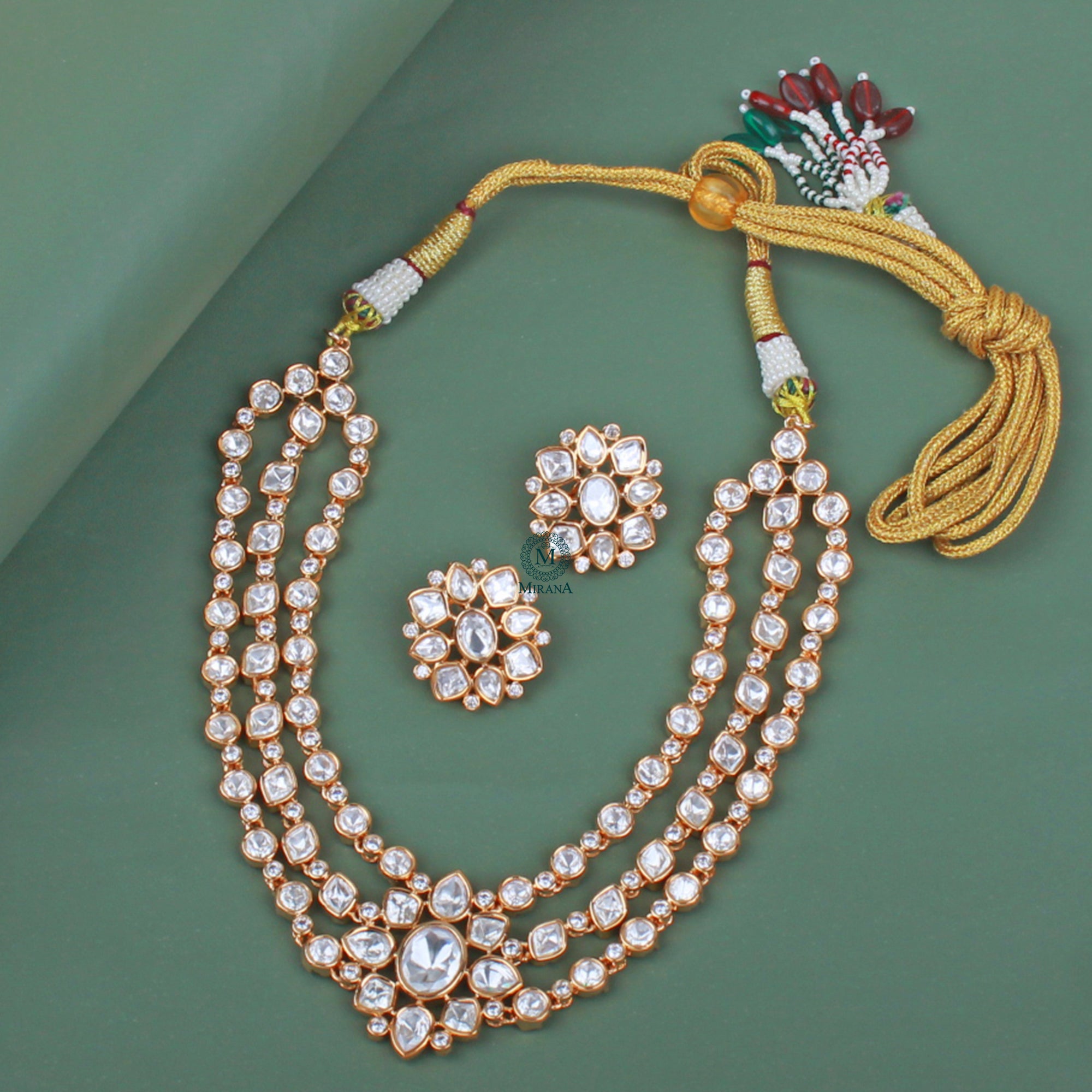 Charu Polki Layered Necklace Set