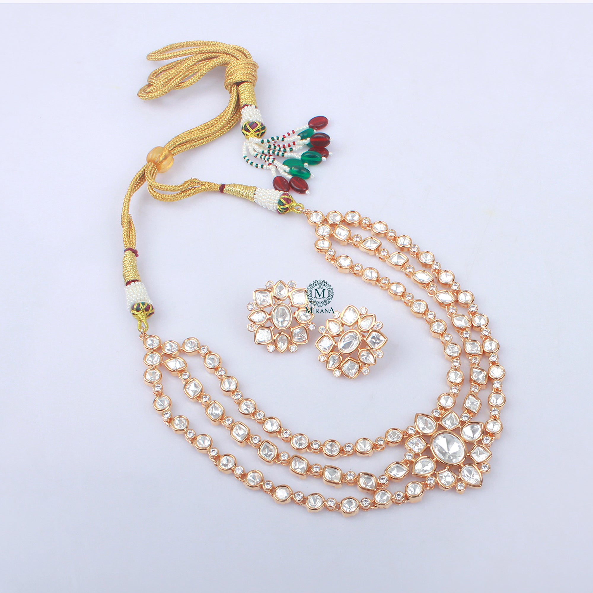 Charu Polki Layered Necklace Set