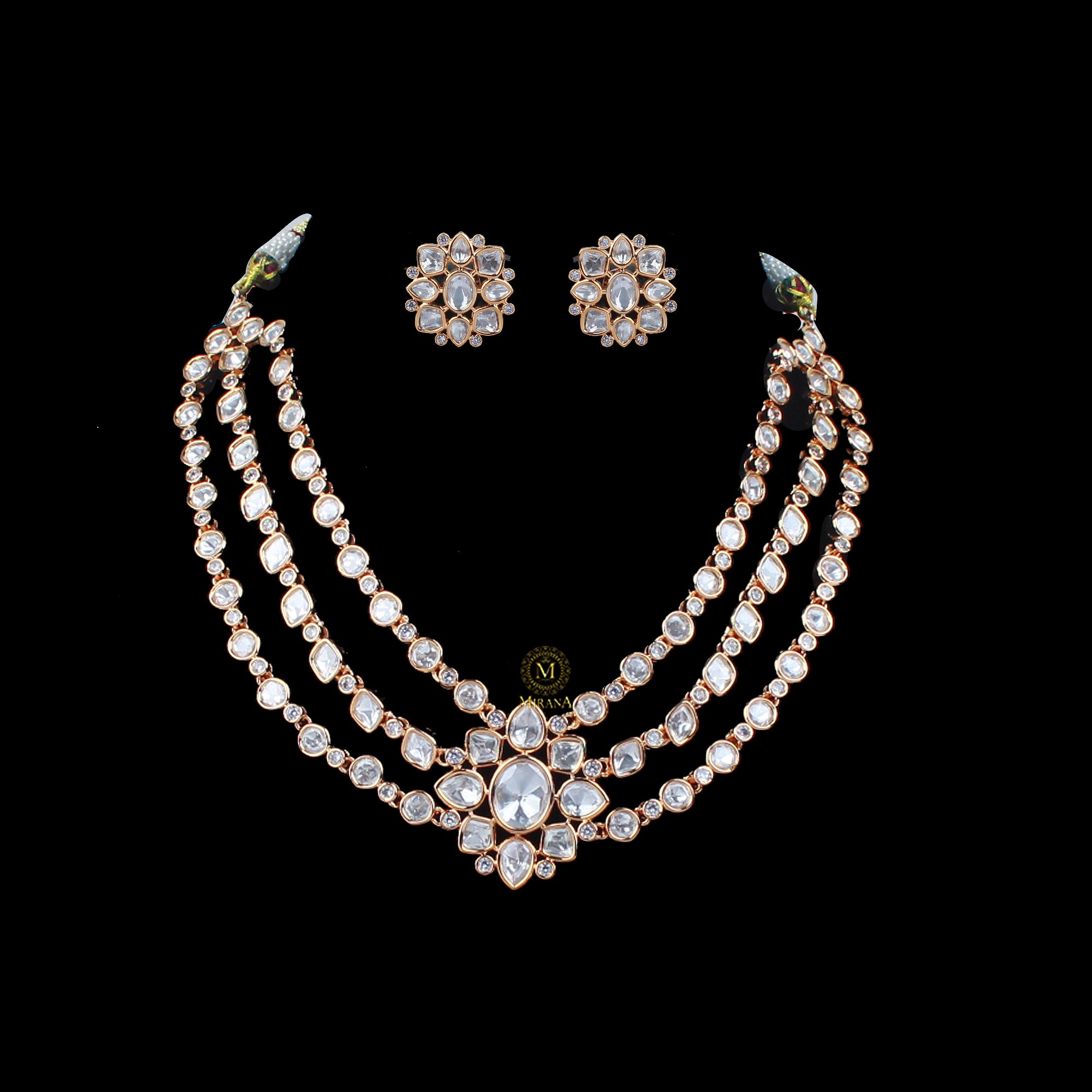 Charu Polki Layered Necklace Set