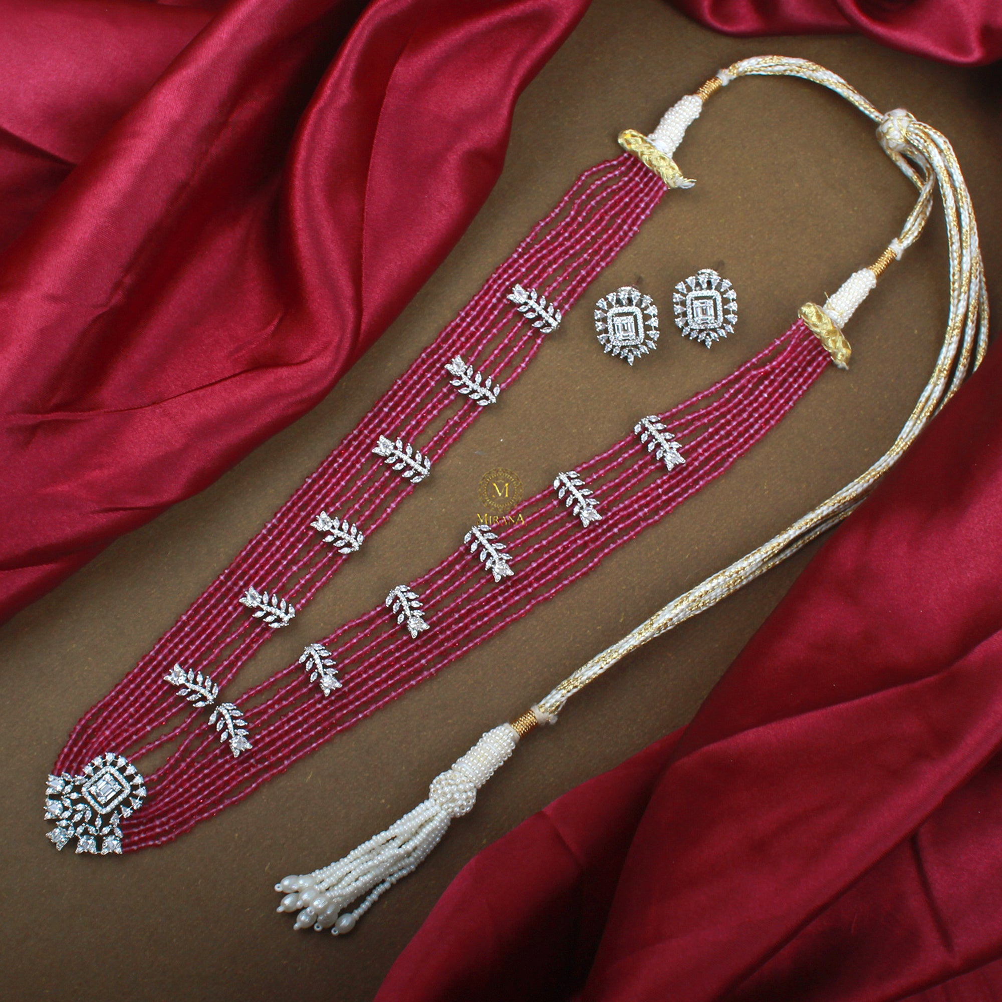 Panache Ruby Layered Necklace Set