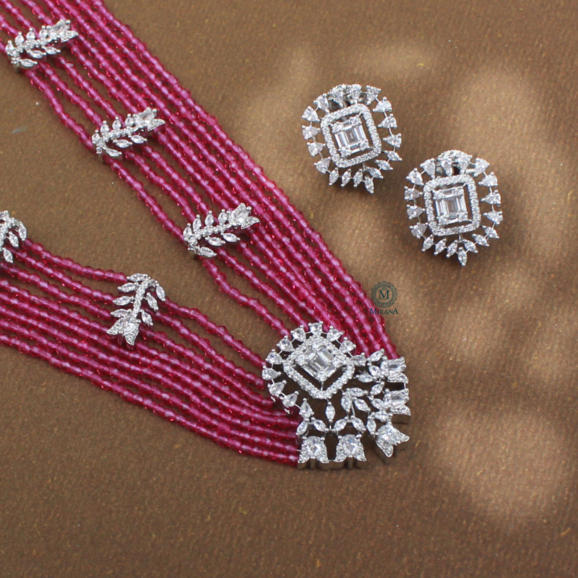 Panache Ruby Layered Necklace Set