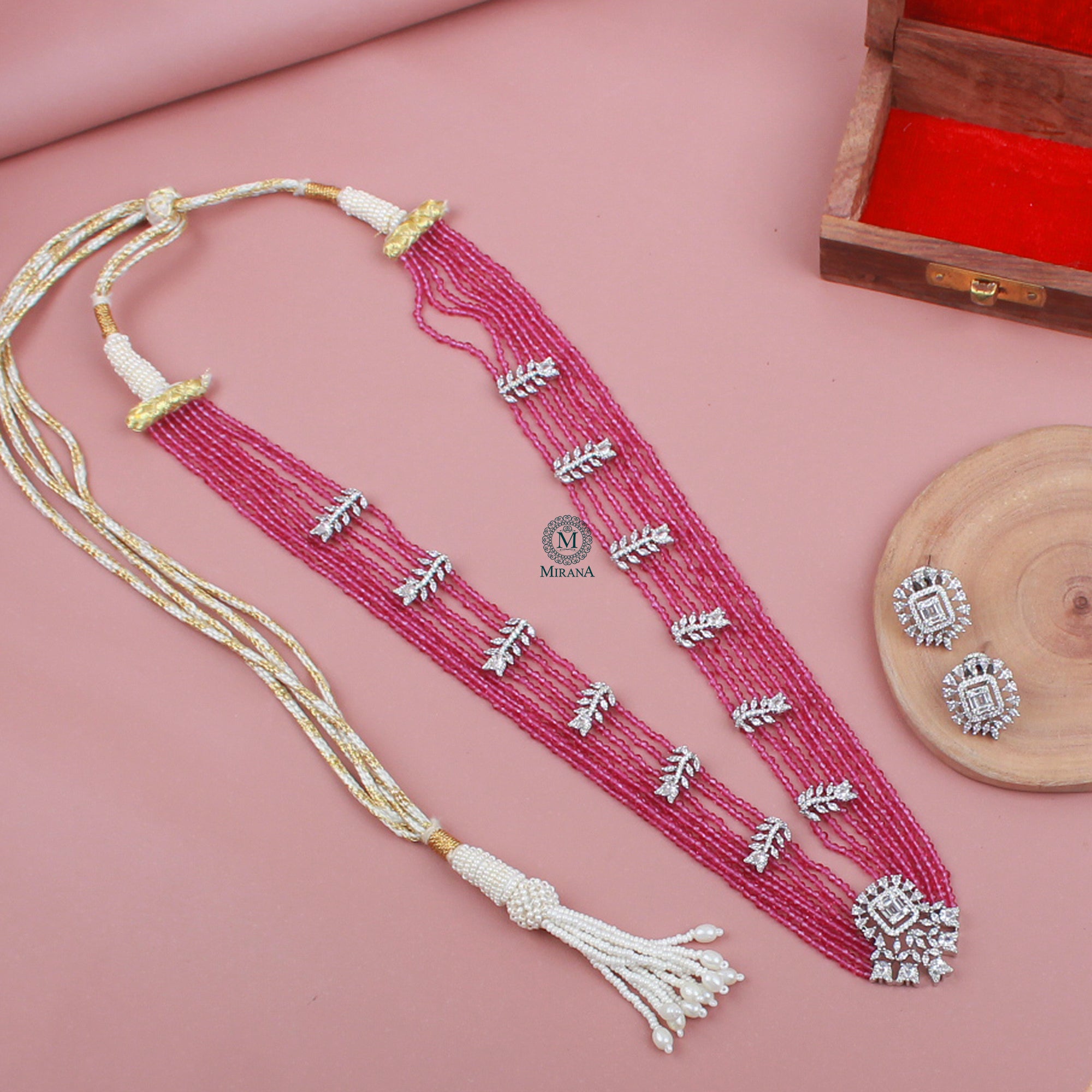 Panache Ruby Layered Necklace Set