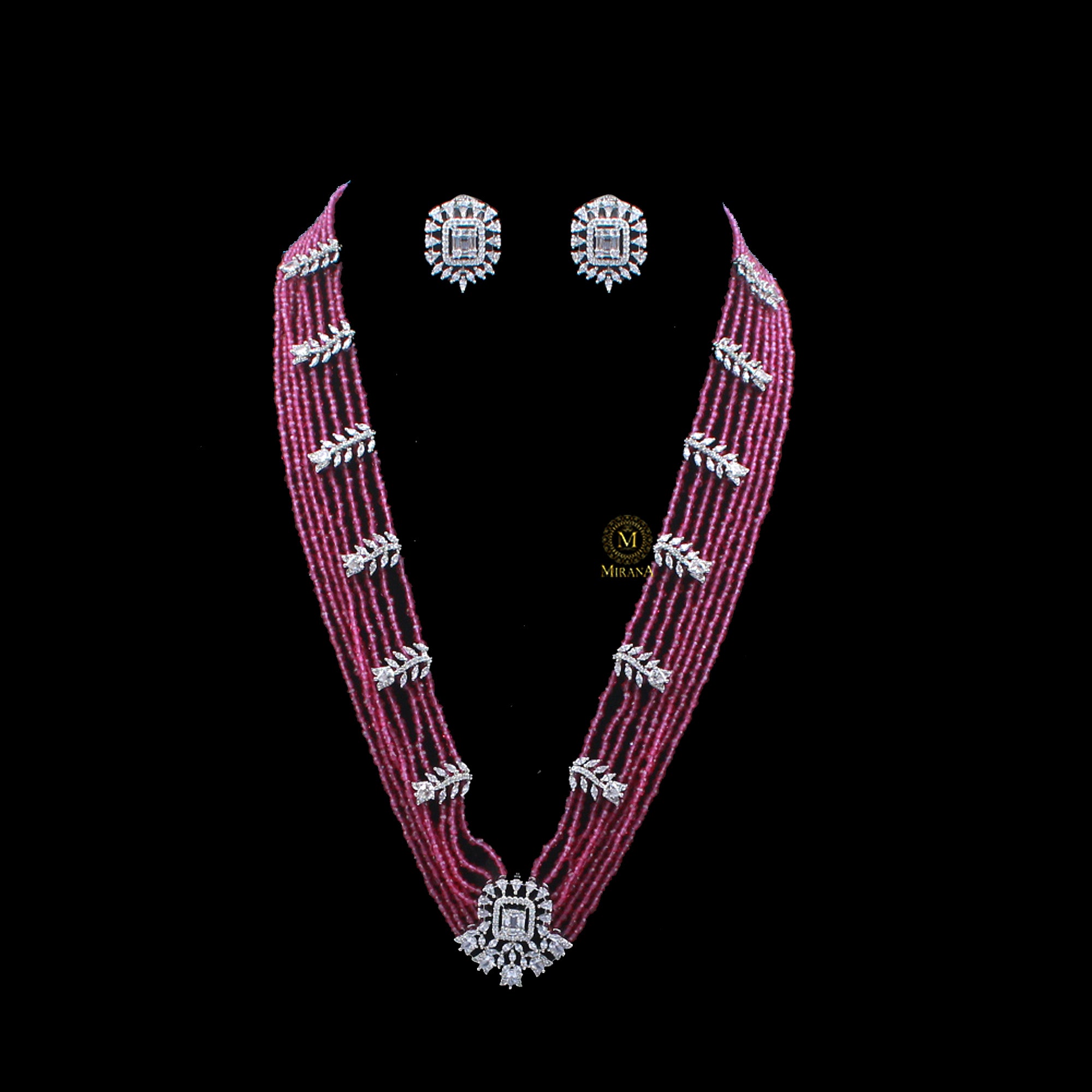 Panache Ruby Layered Necklace Set