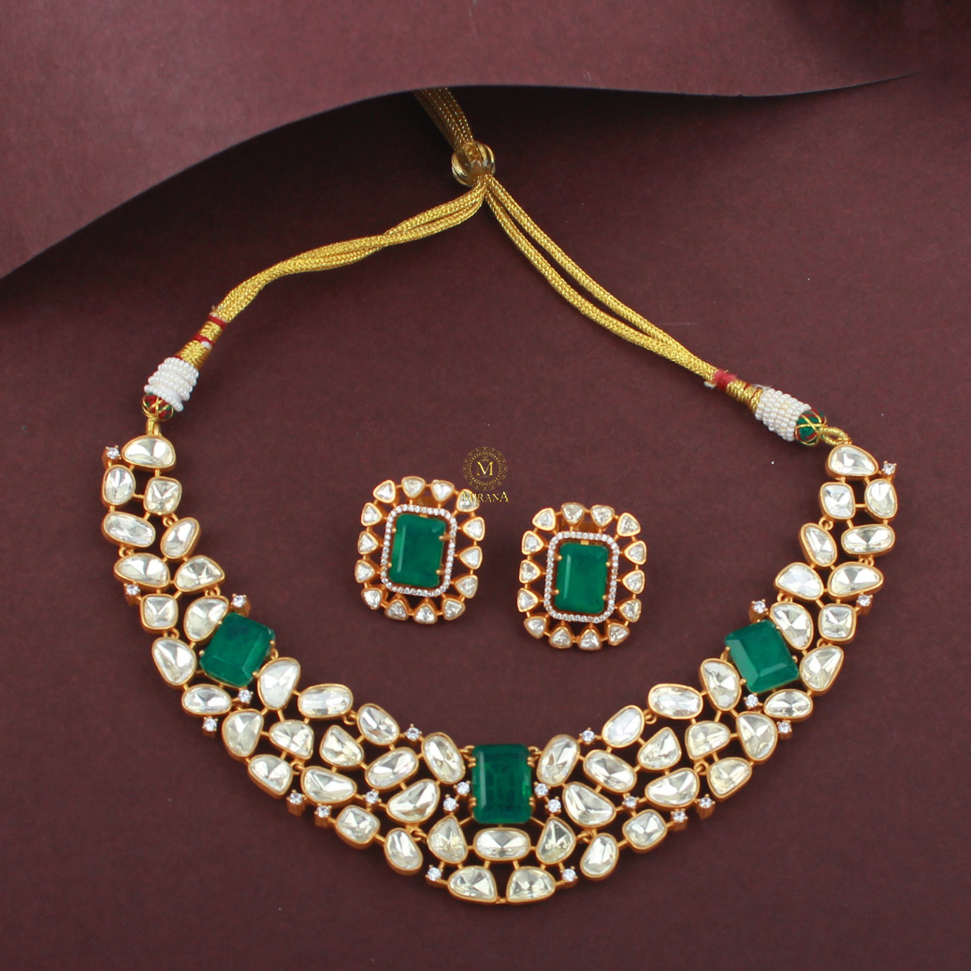 Rahi Moissanite Designer Necklace Set