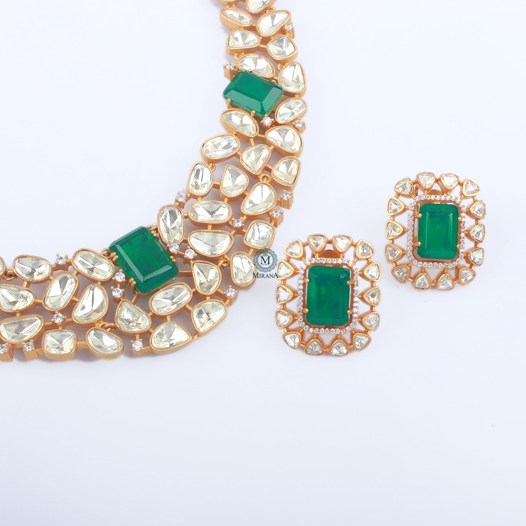 Rahi Moissanite Designer Necklace Set