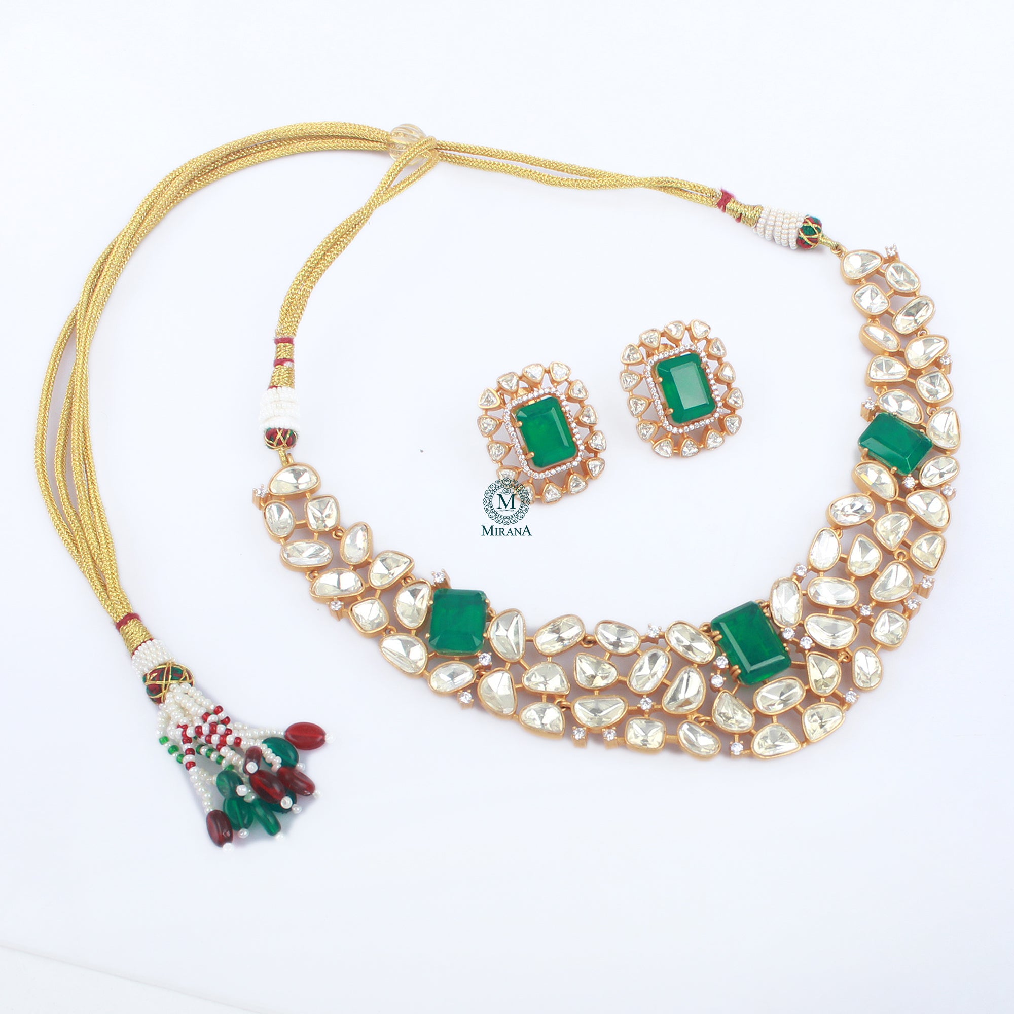 Rahi Moissanite Designer Necklace Set