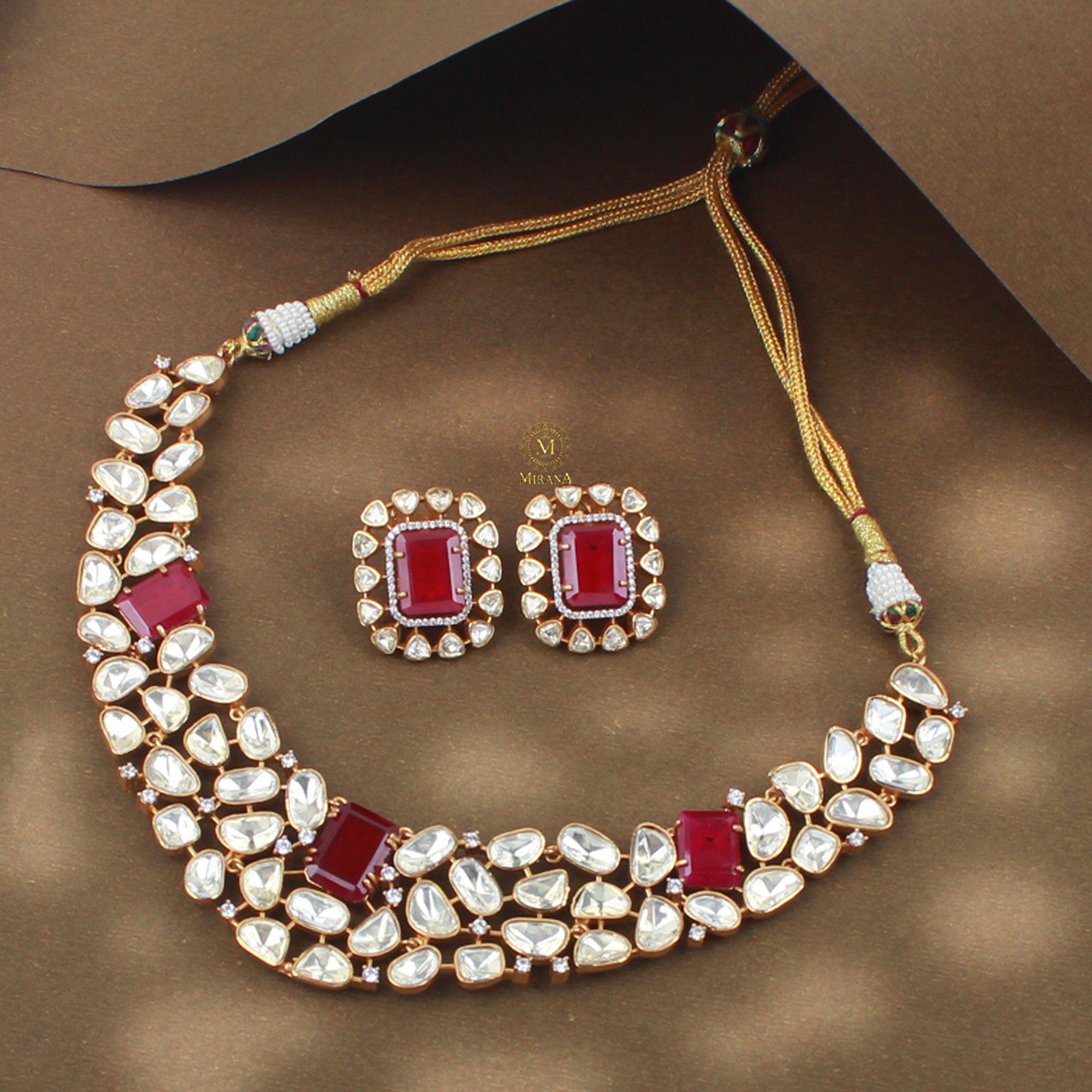 Rahi Moissanite Designer Necklace Set