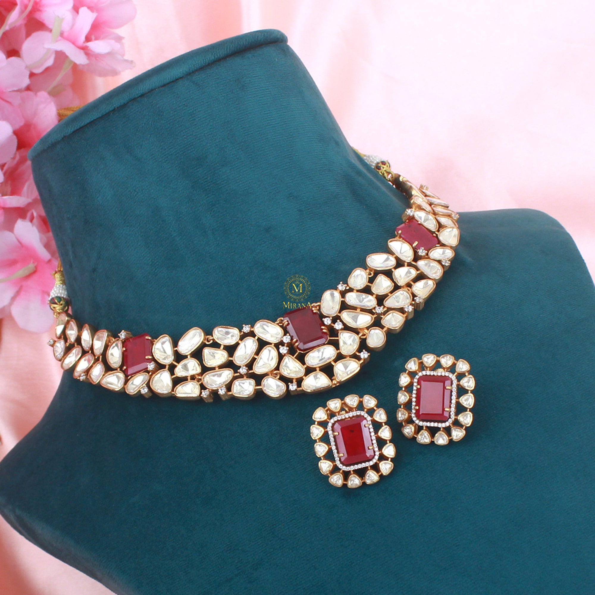 Rahi Moissanite Designer Necklace Set