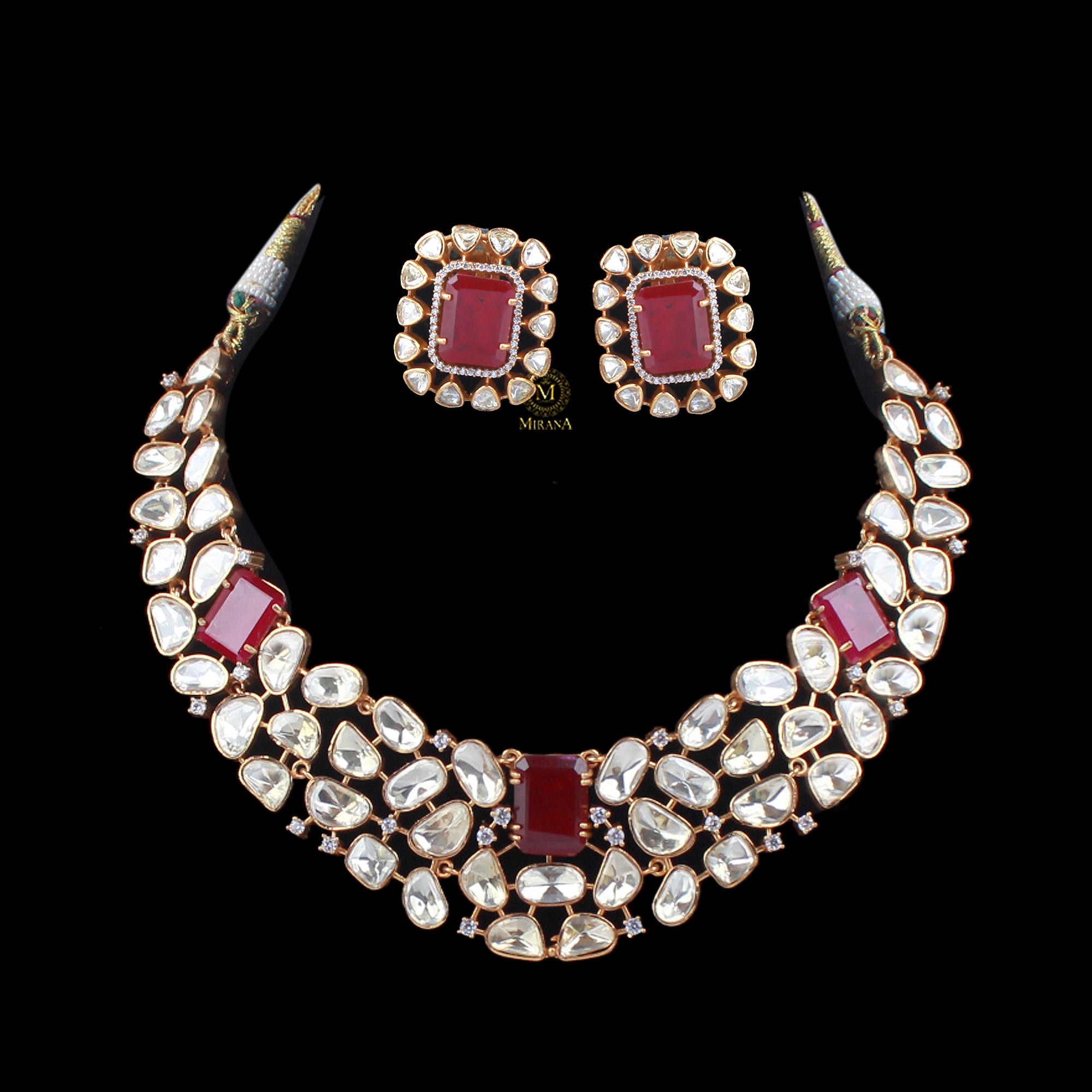 Rahi Moissanite Designer Necklace Set