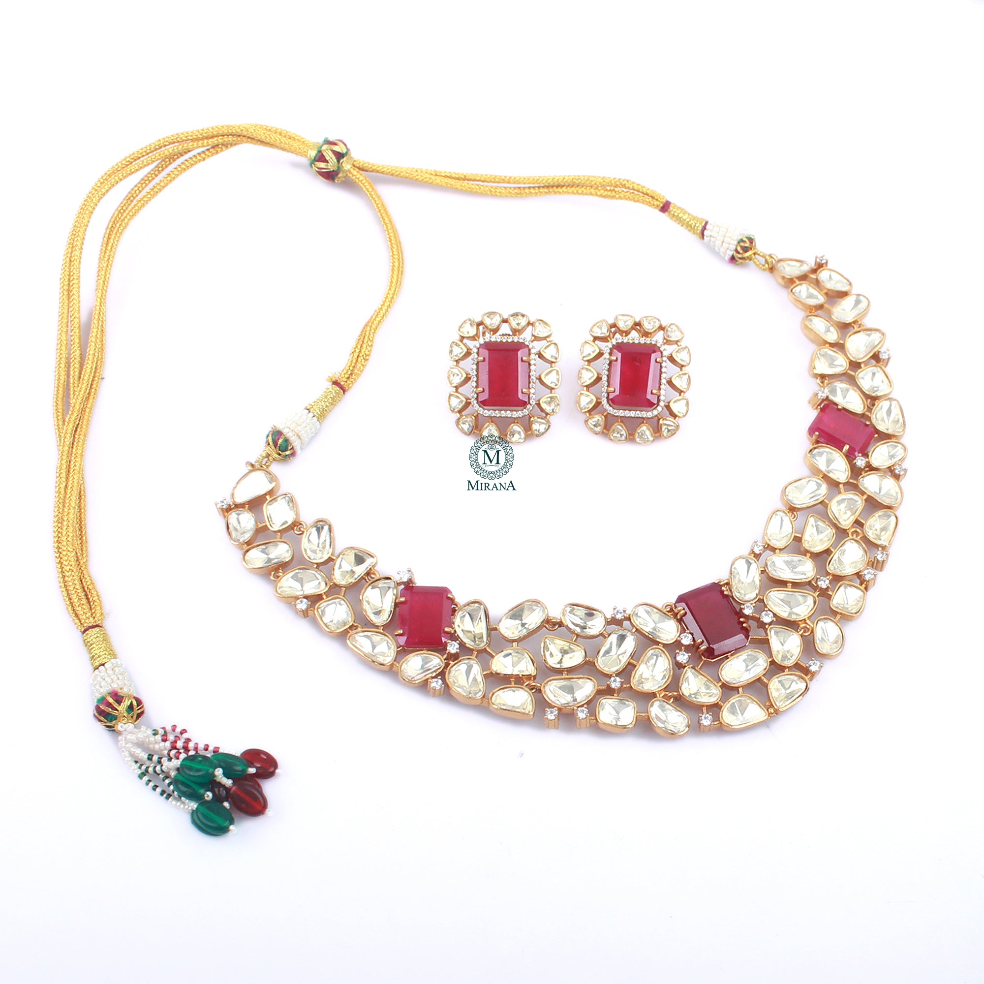 Rahi Moissanite Designer Necklace Set