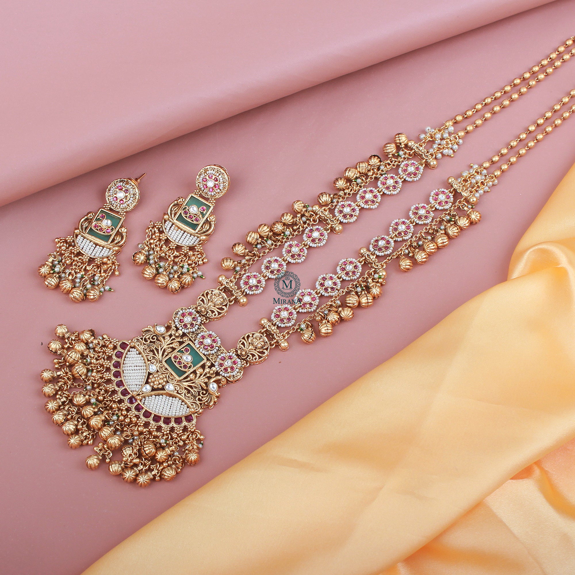 Mayura Antique Designer Long Necklace Set