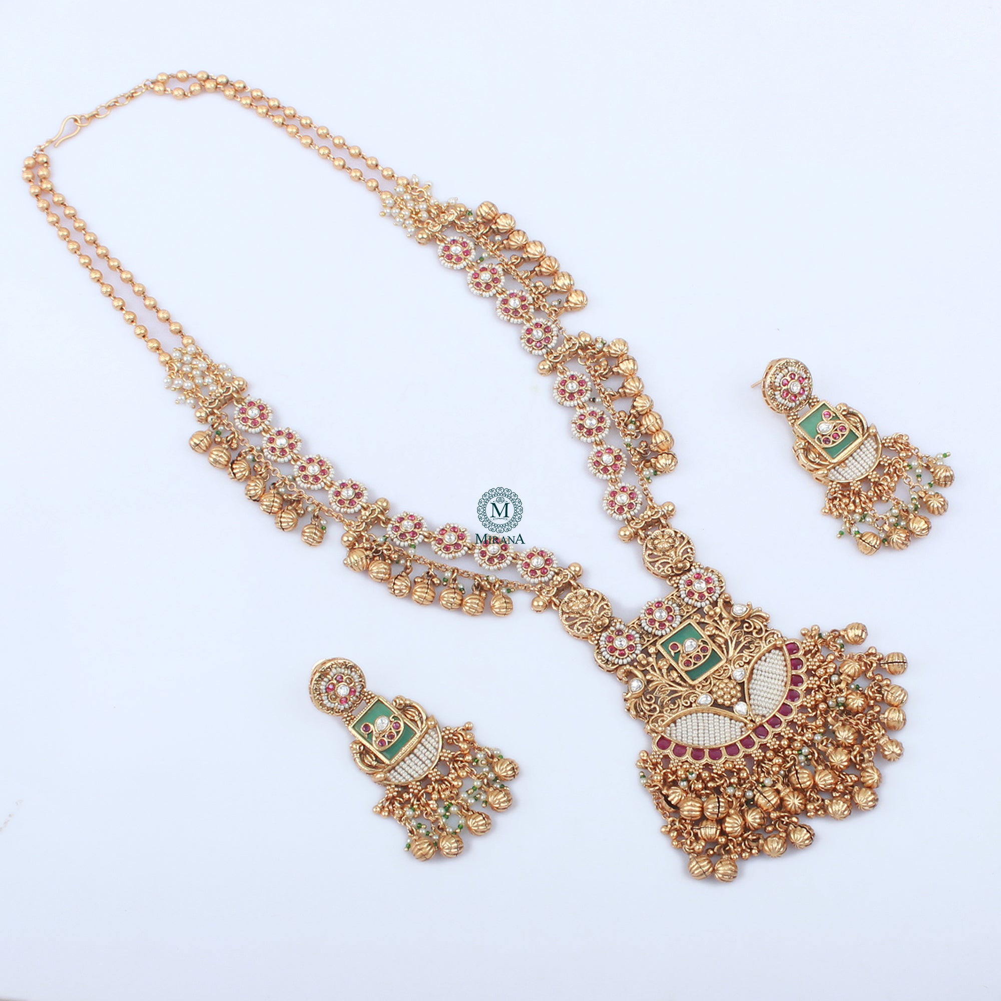 Mayura Antique Designer Long Necklace Set