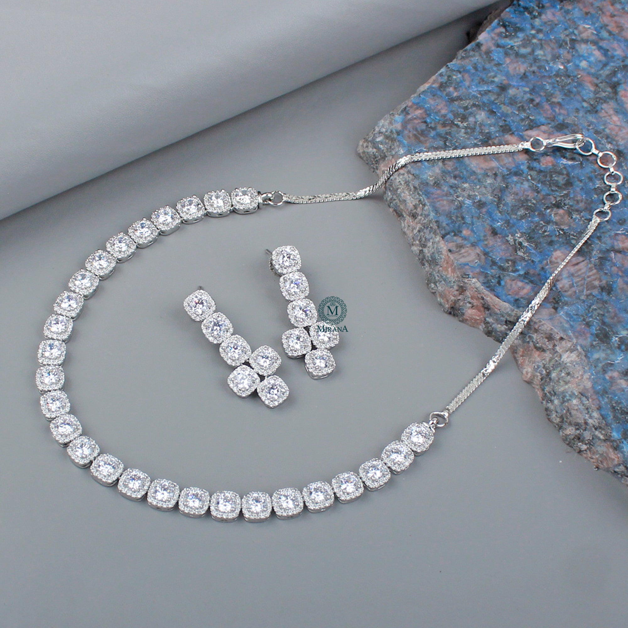 Olivia CZ Designer Necklace Set