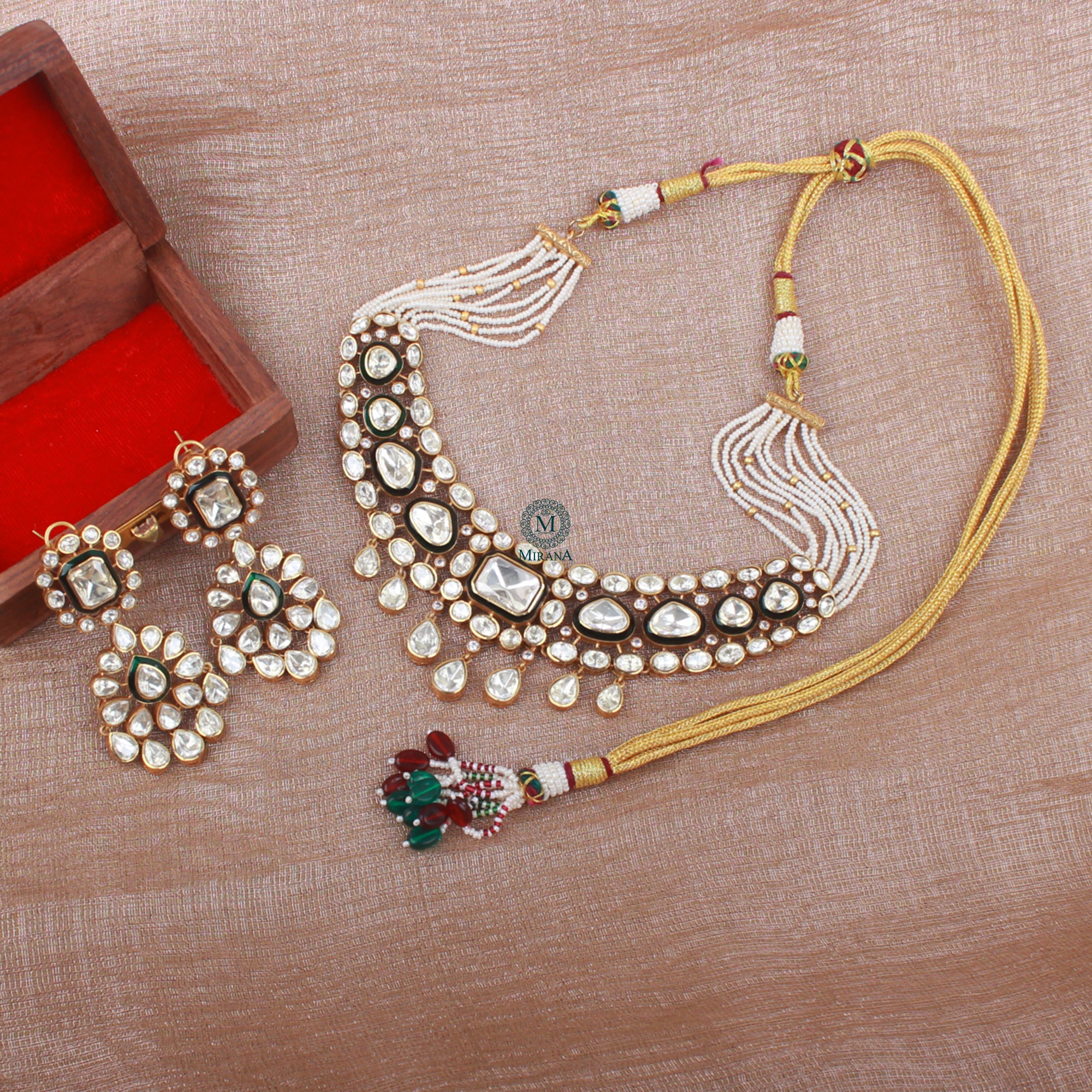 Shikha Moissanite Designer Necklace Set