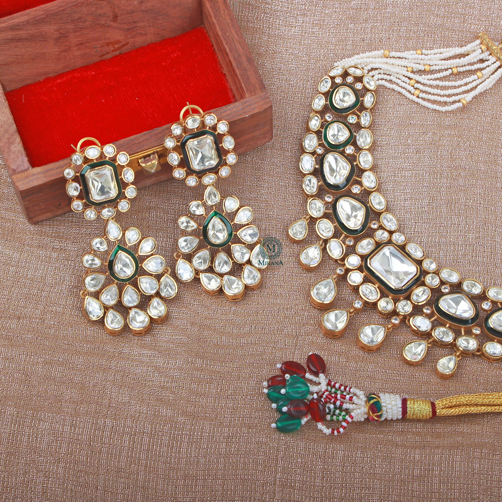 Shikha Moissanite Designer Necklace Set