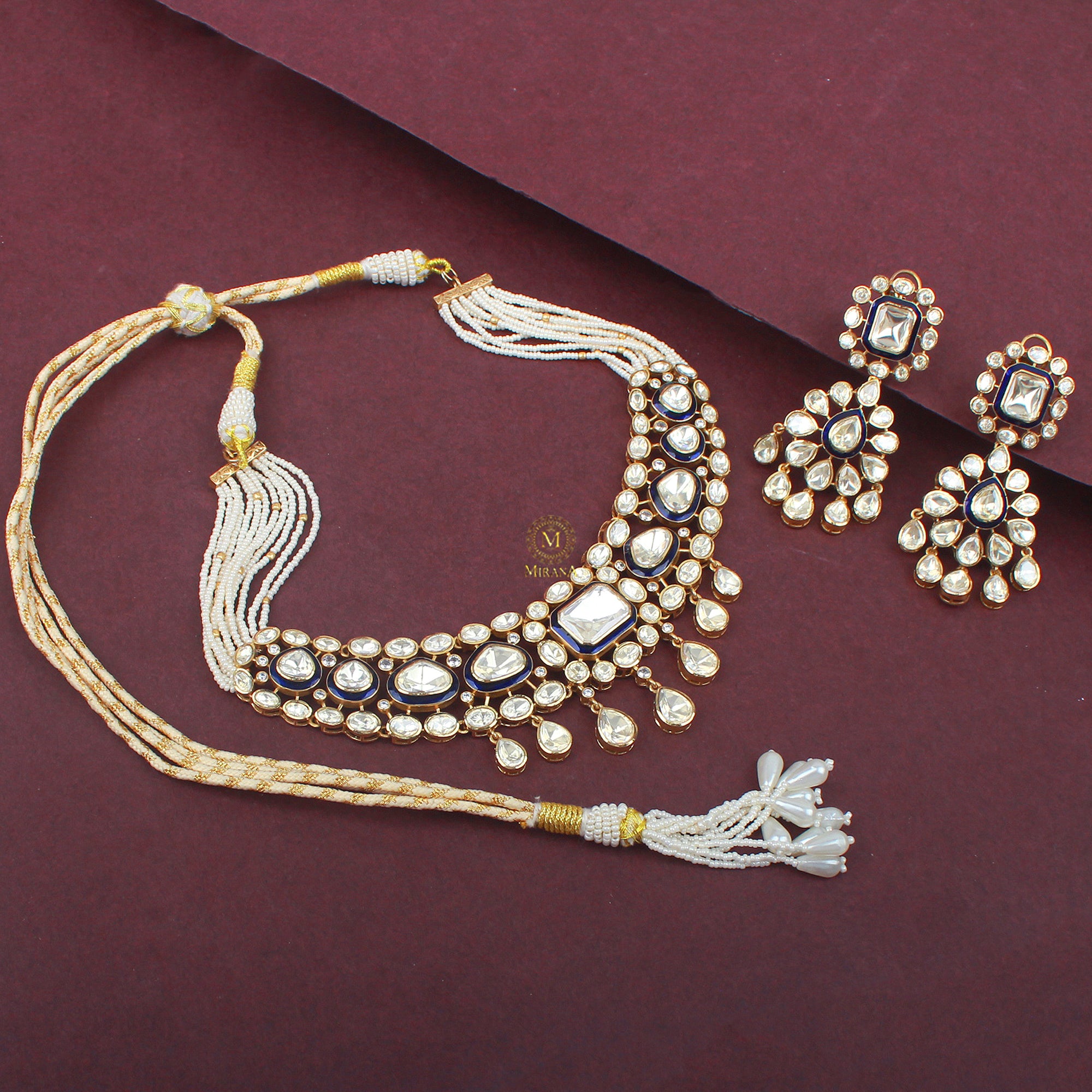 Shikha Moissanite Designer Necklace Set