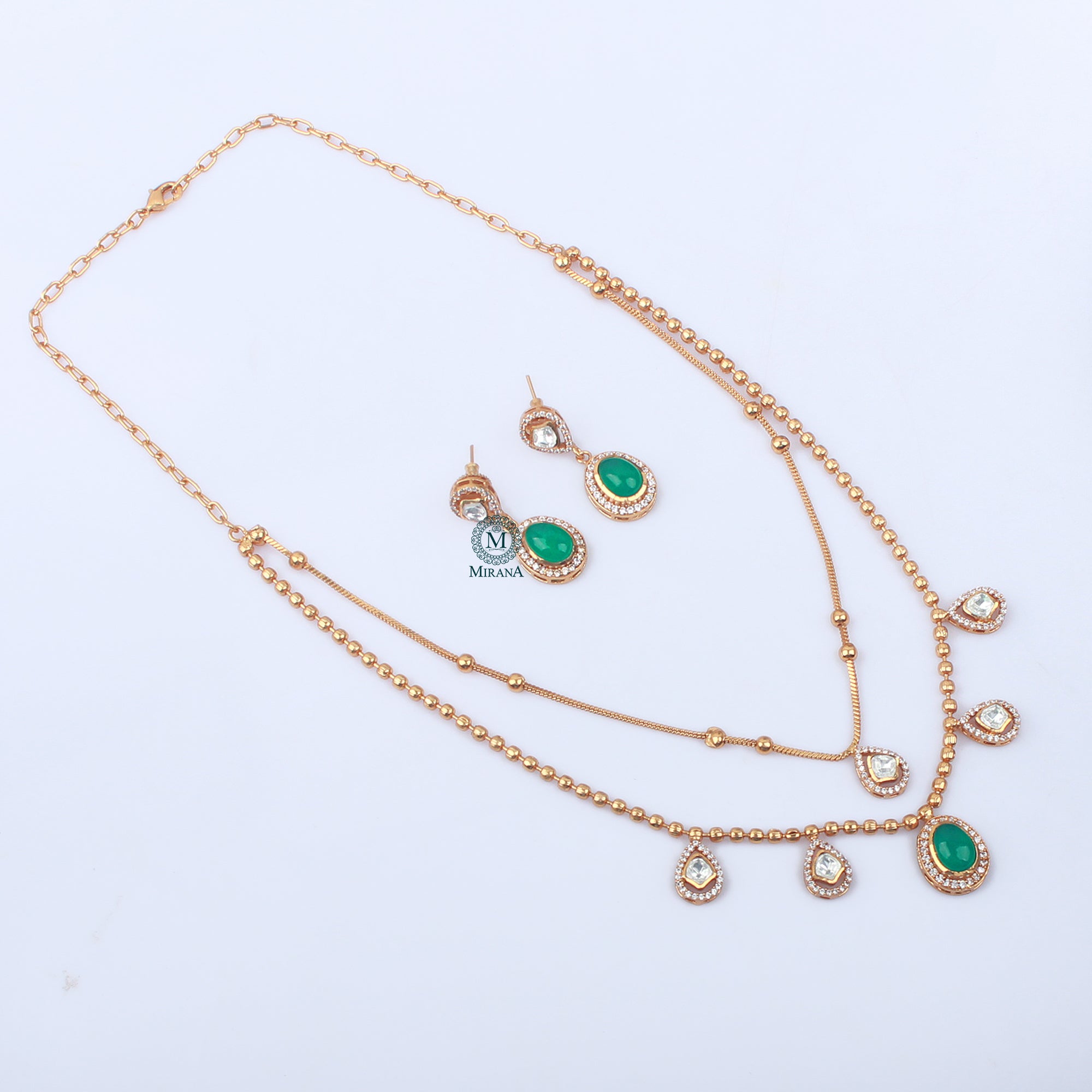 Nayra Double Layered Designer Necklace Set