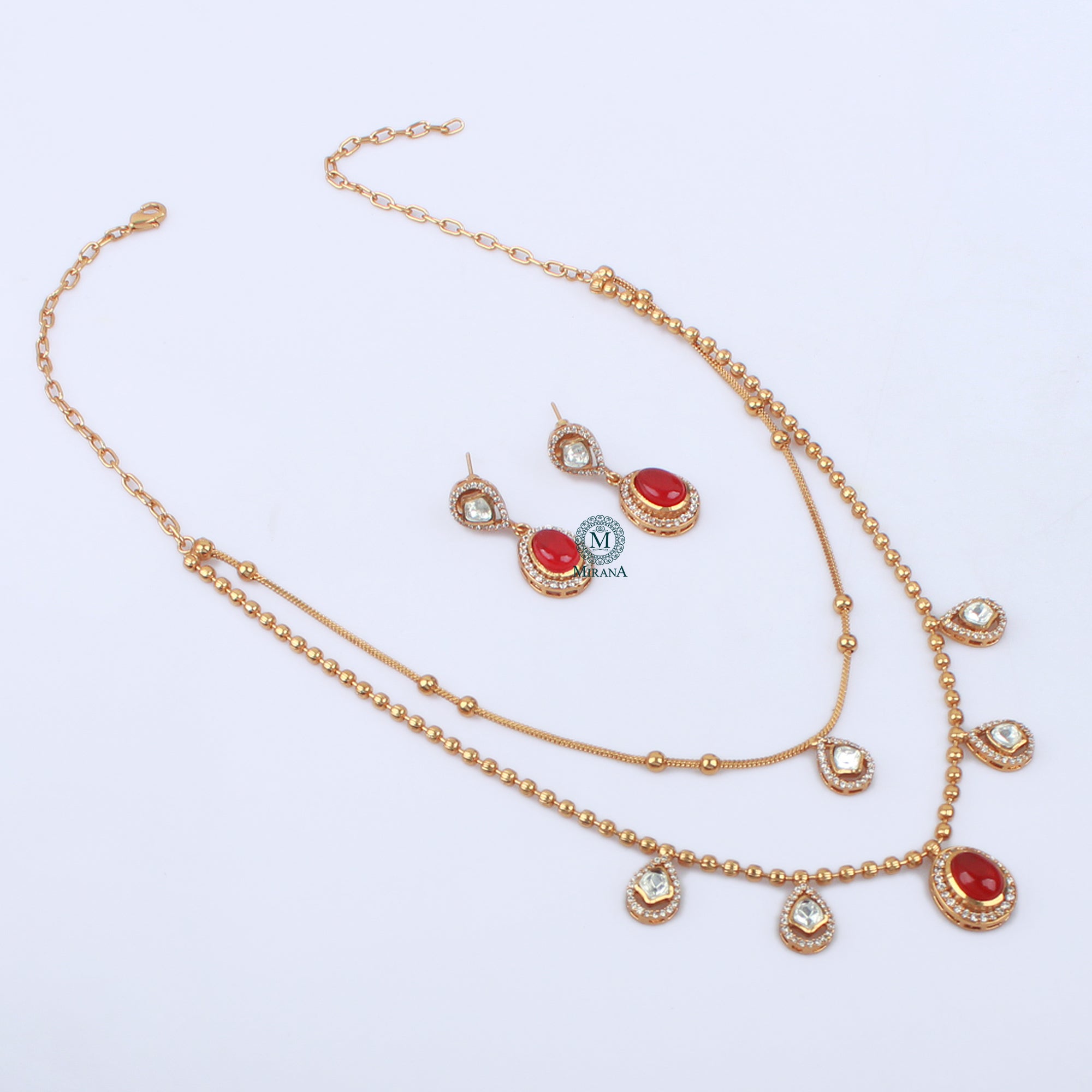 Nayra Double Layered Designer Necklace Set