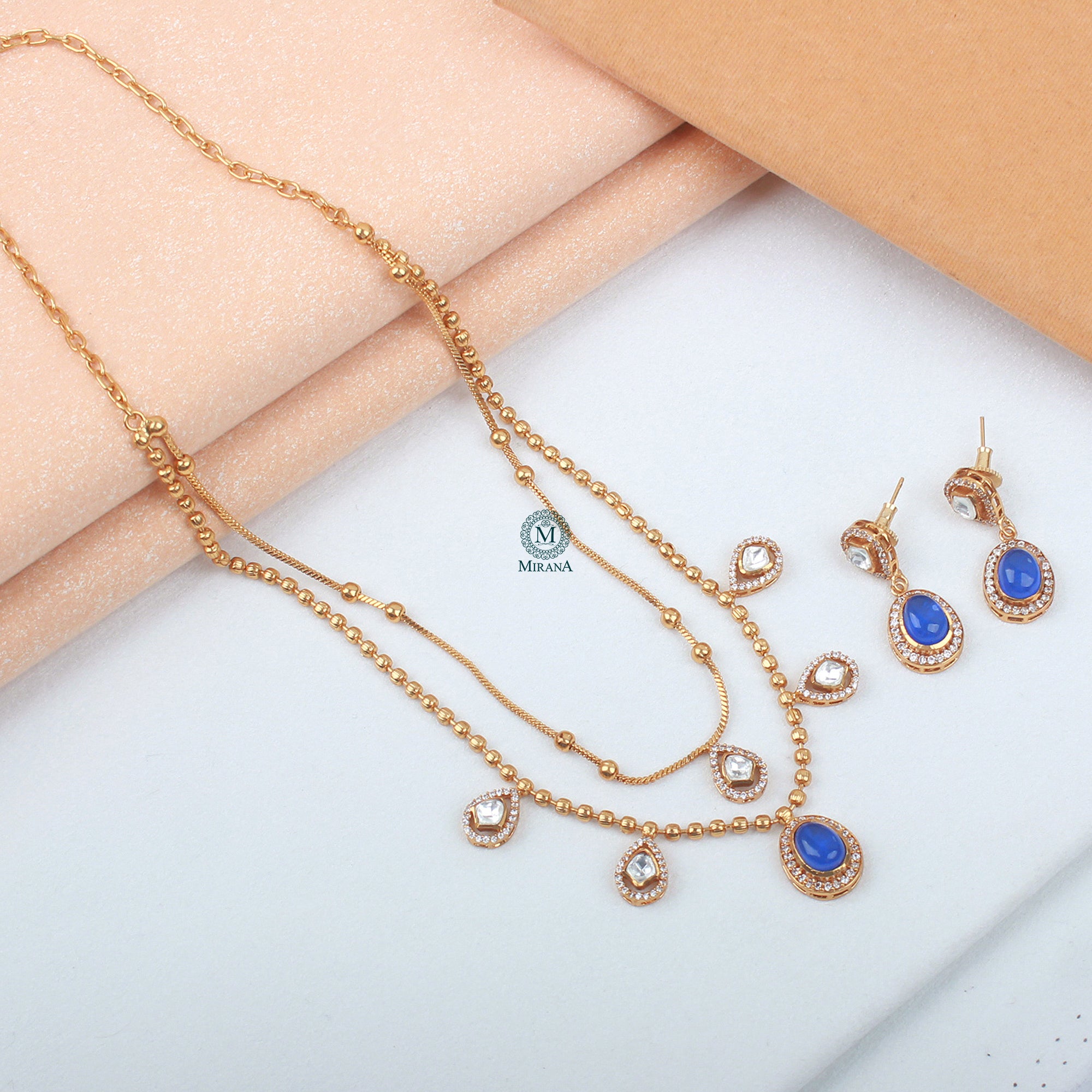 Nayra Double Layered Designer Necklace Set