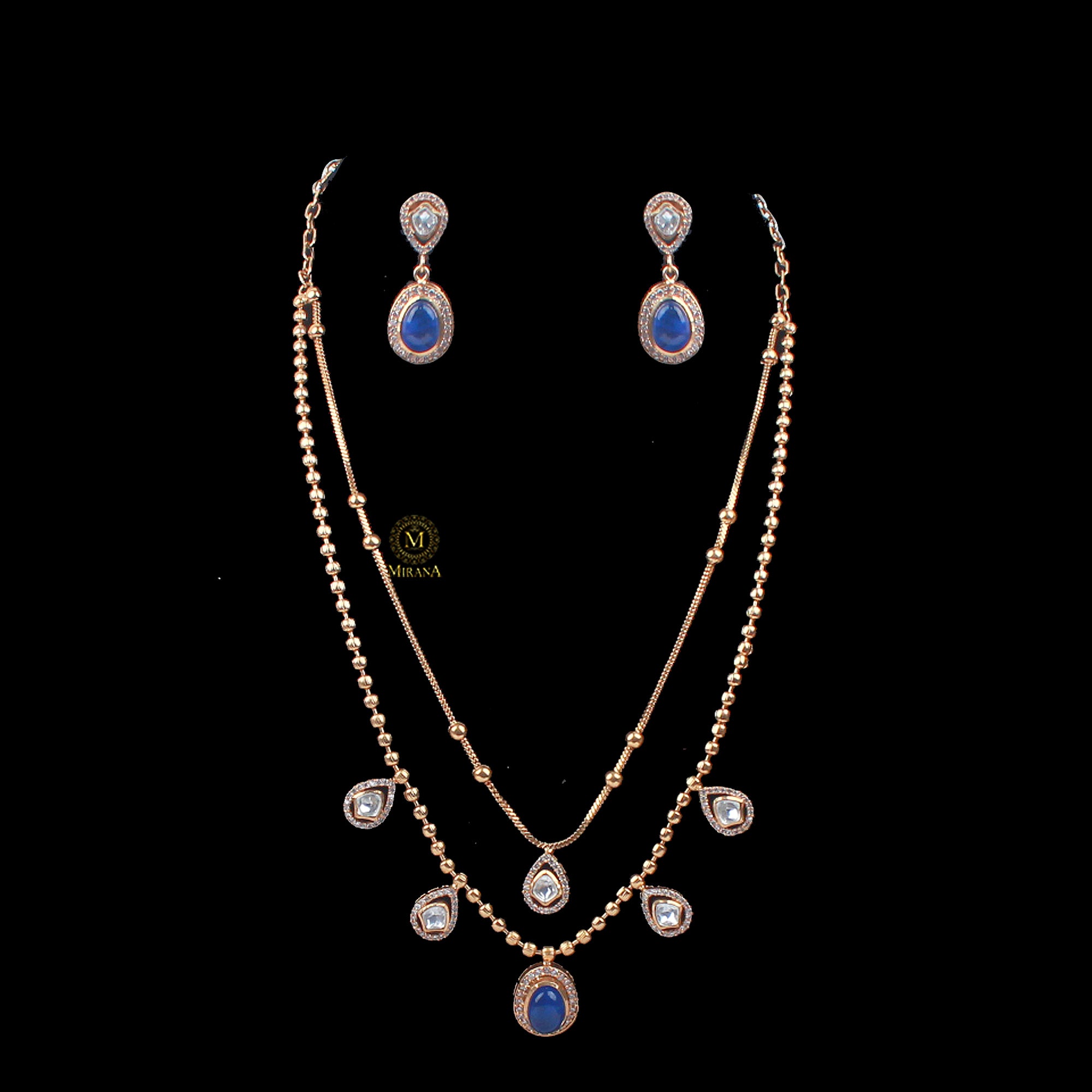 Nayra Double Layered Designer Necklace Set