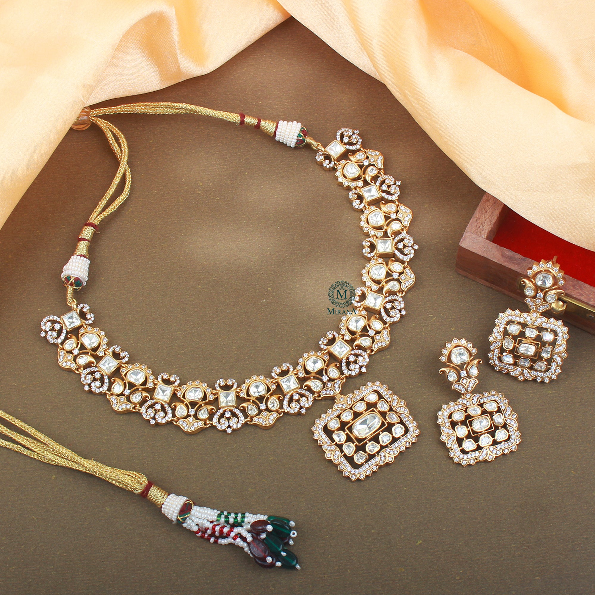 Bhumika Moissanite Designer Necklace Set