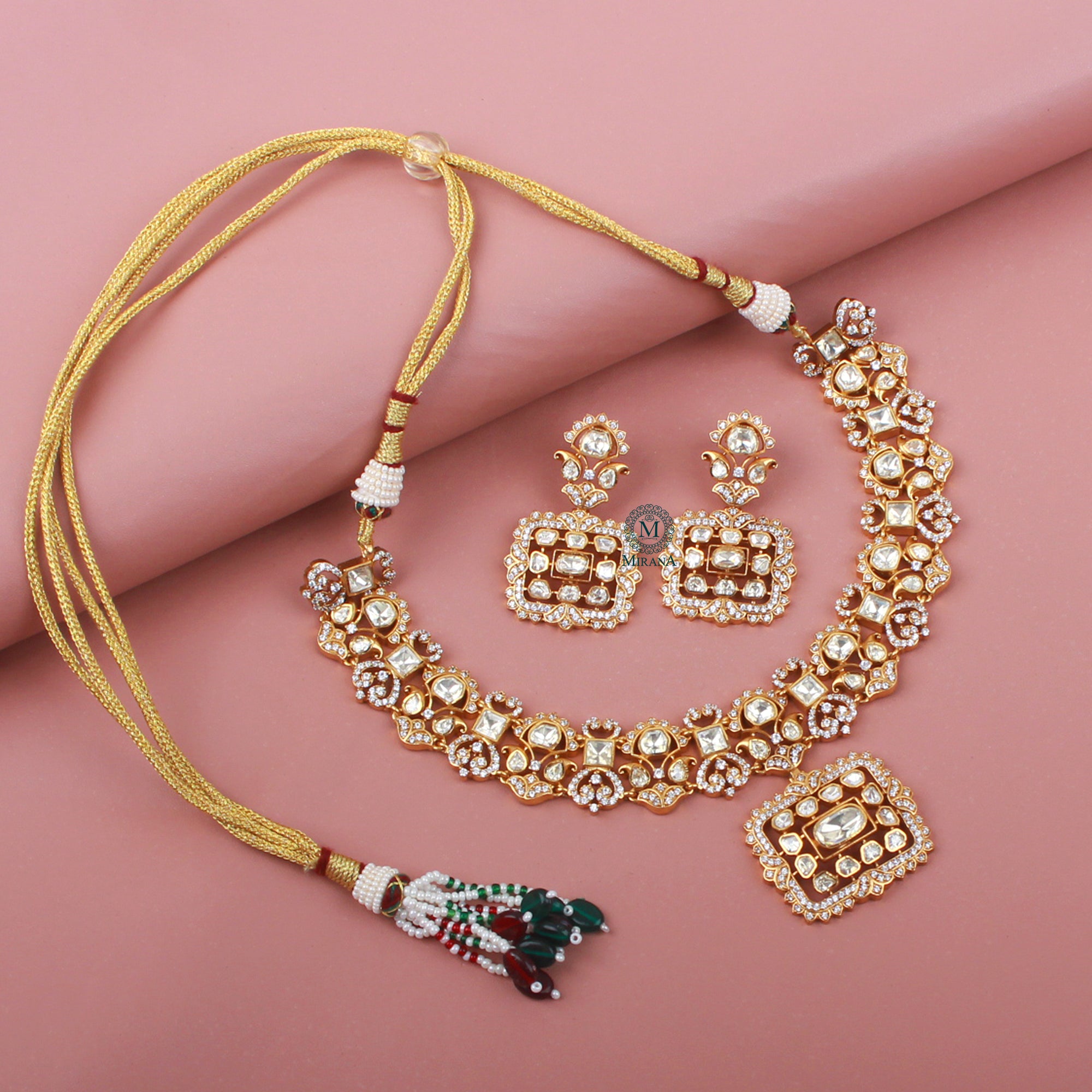 Bhumika Moissanite Designer Necklace Set