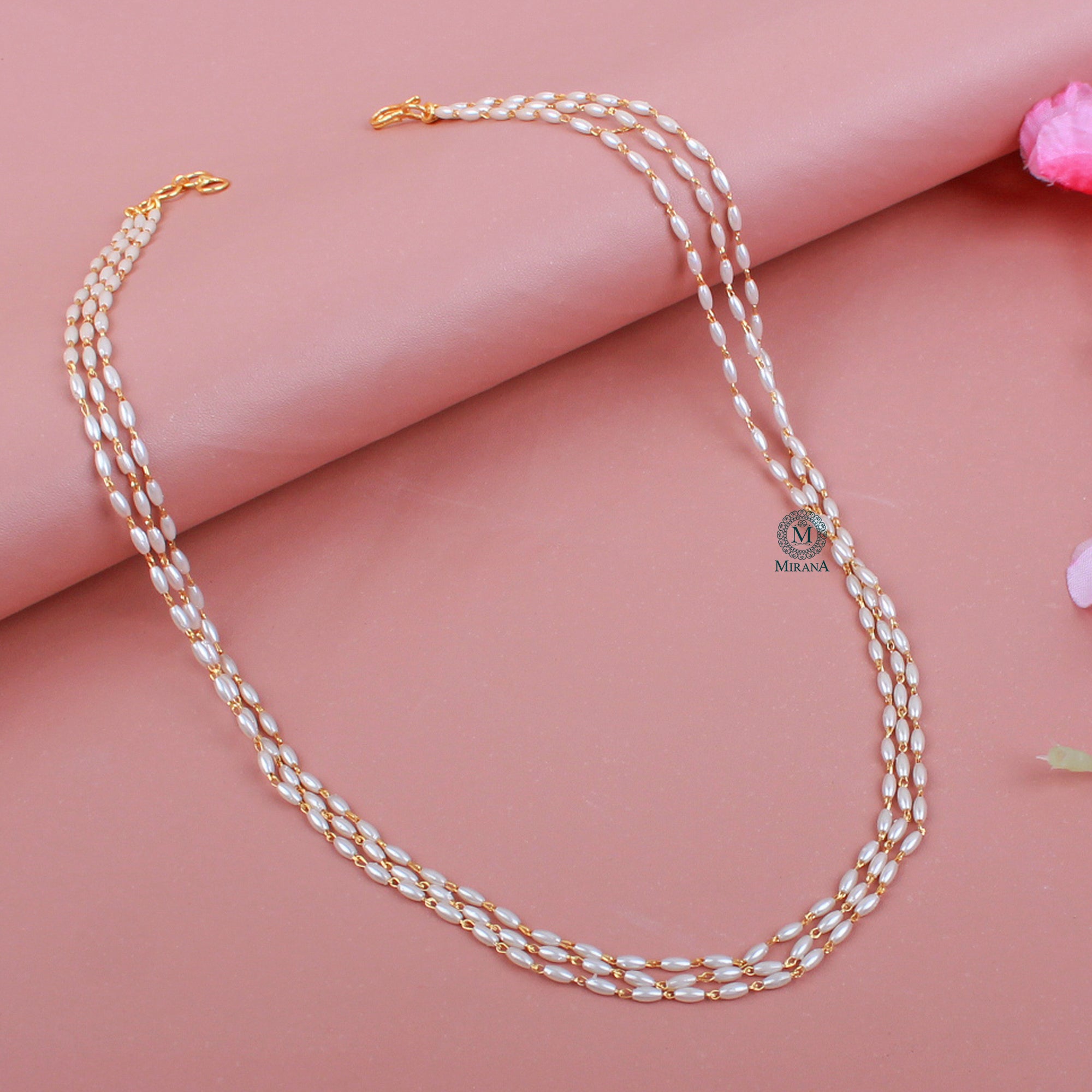 Anishi Rice Pearl Layered Necklace
