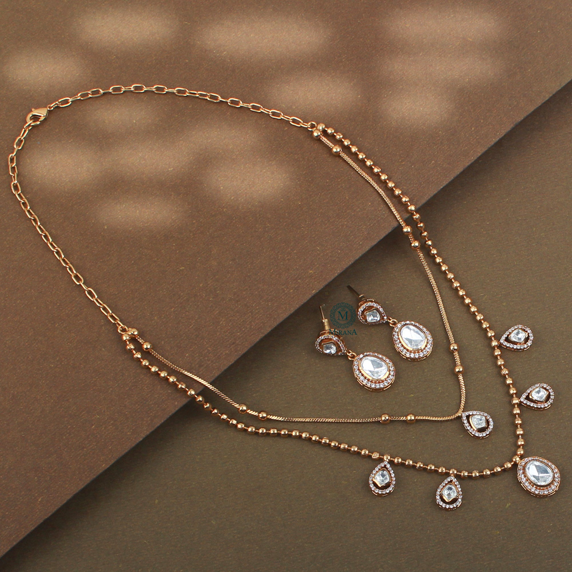 Nayra Pastel Double Layered  Necklace Set