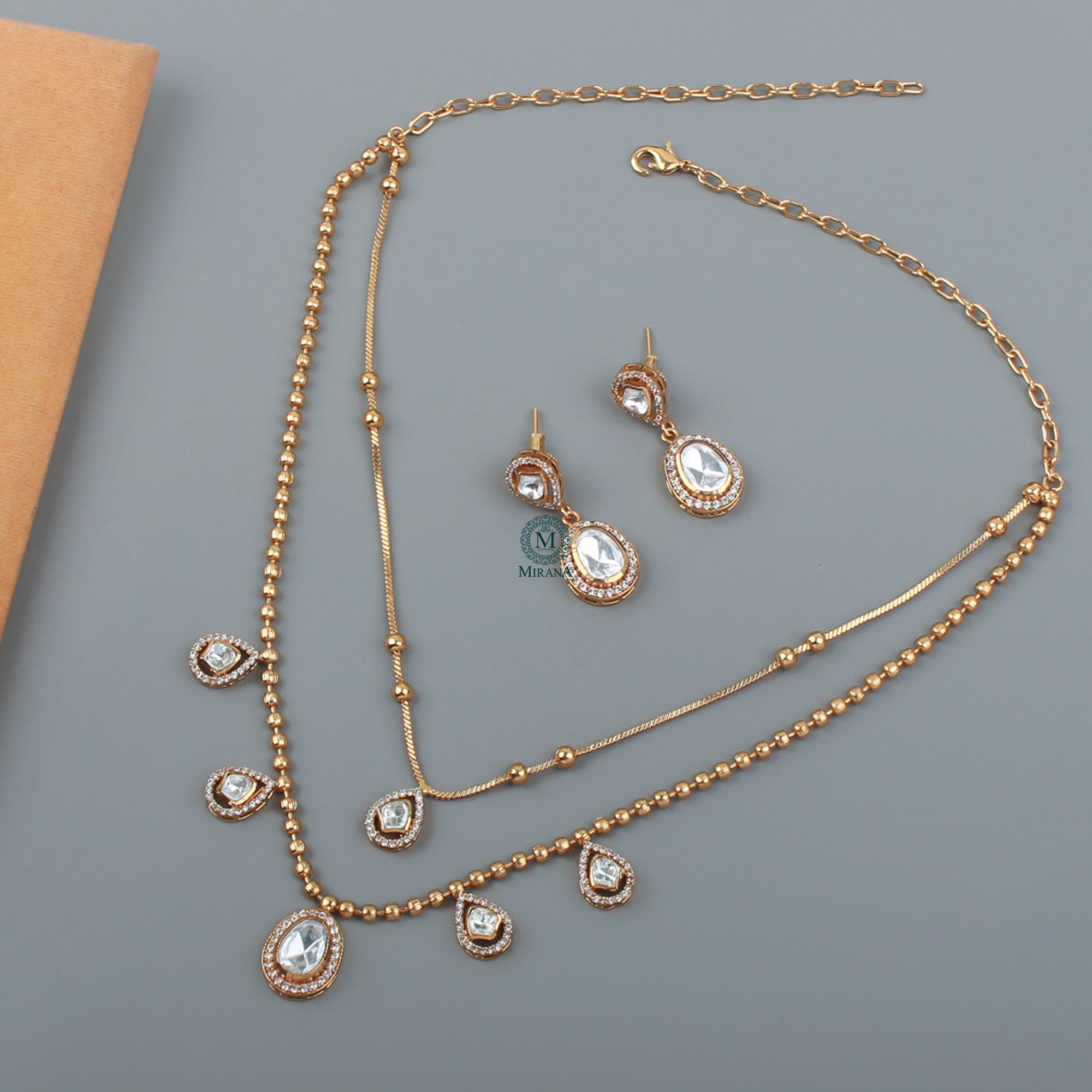 Nayra Pastel Double Layered  Necklace Set