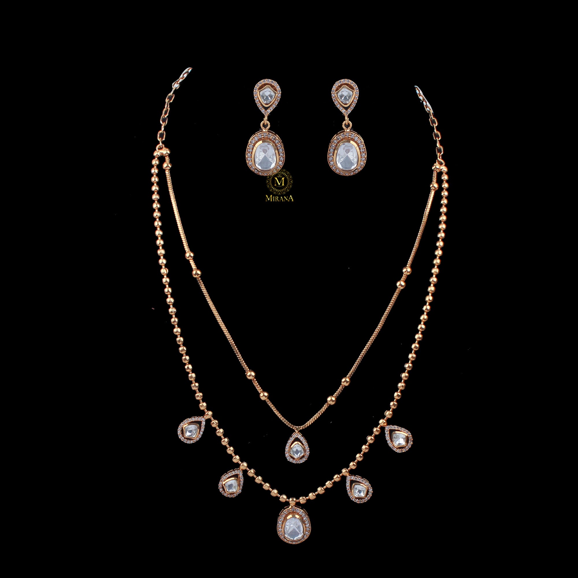 Nayra Pastel Double Layered  Necklace Set