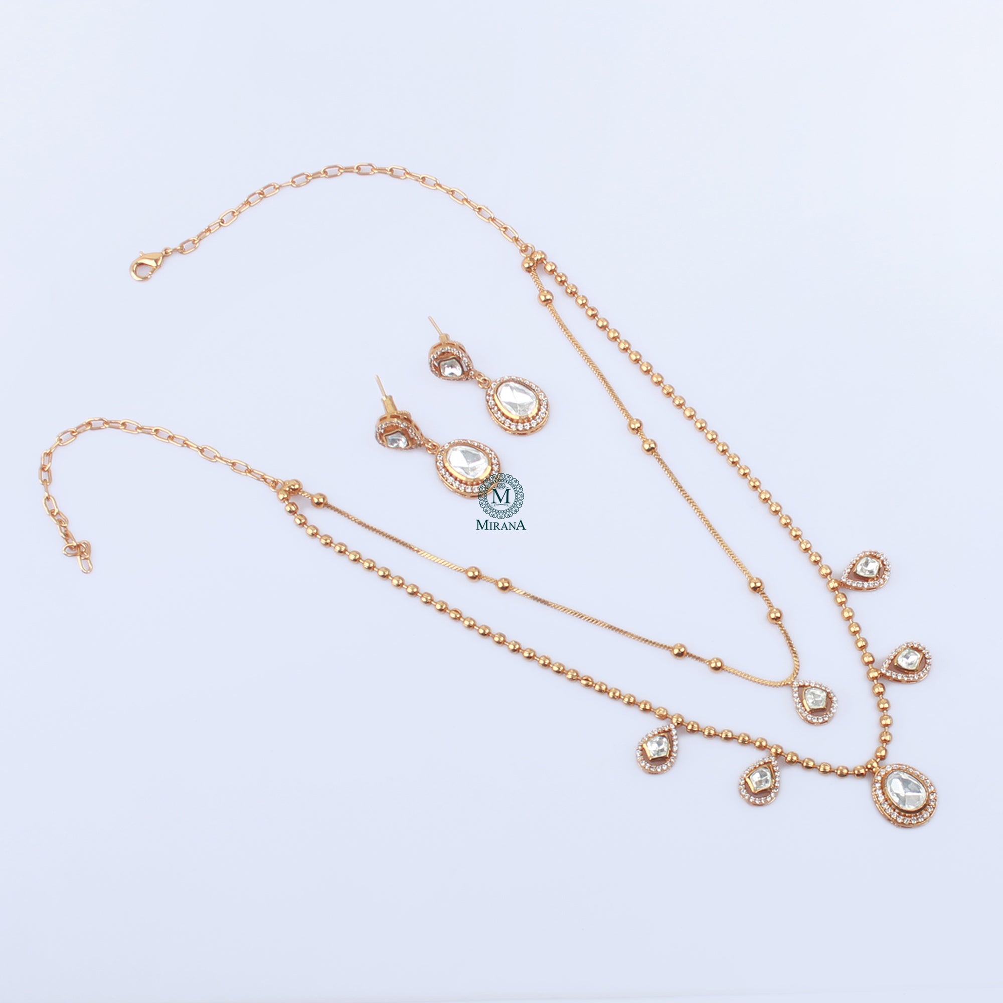Nayra Pastel Double Layered  Necklace Set